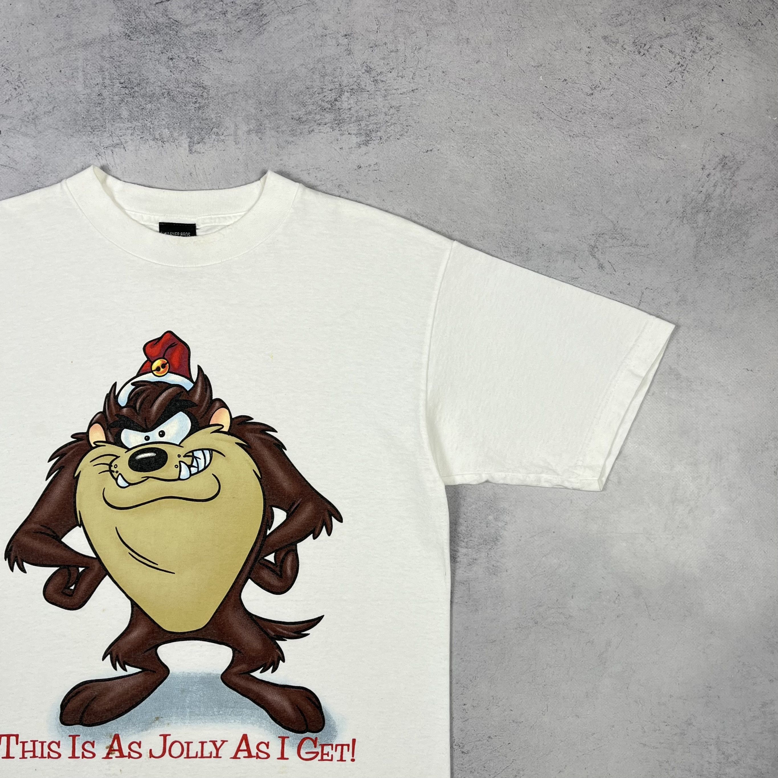 Vintage Vintage Warner Bros Taz Big Logo Cartoon T shirt 1999 Size US M / EU 48-50 / 2 - 3 Thumbnail