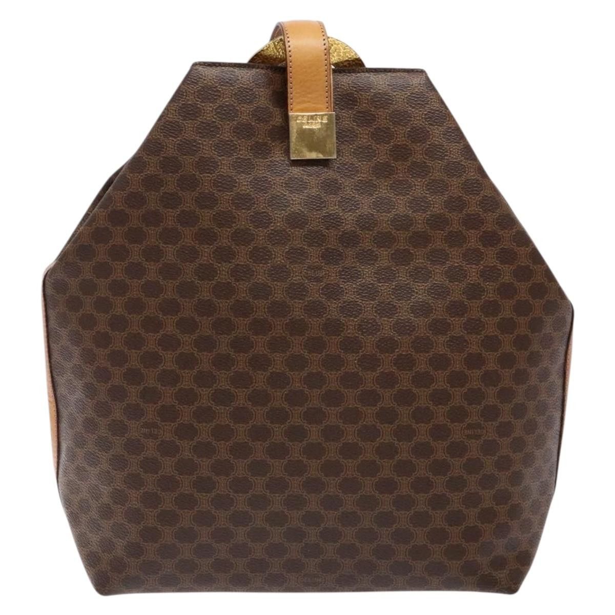 Celine CELINE Macadam Canvas Shoulder Bag Pvc Leather Brown Gold Size ONE SIZE - 3 Thumbnail