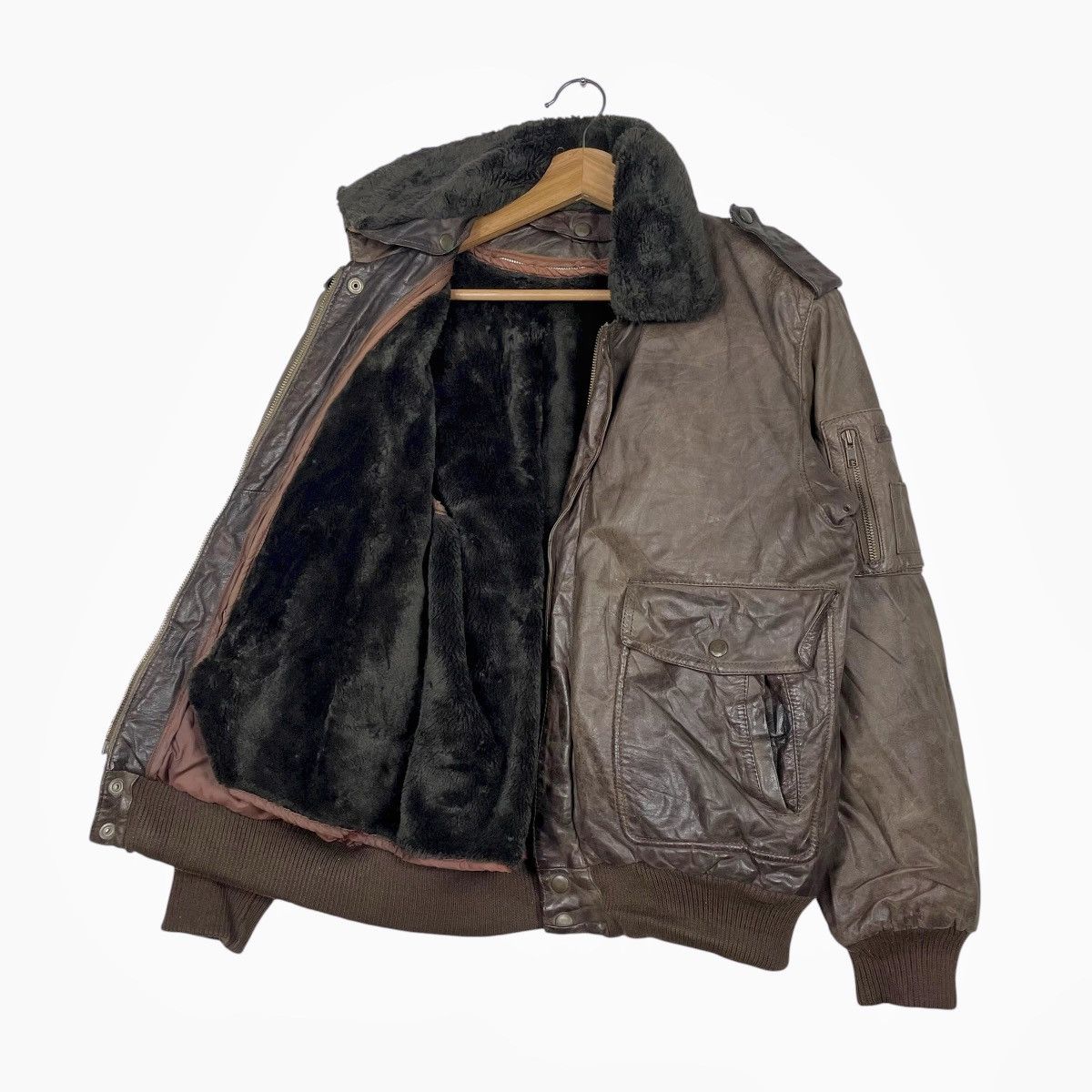 Japanese Brand Japanese Brand Military Leather Jacket Size US S / EU 44-46 / 1 - 9 Thumbnail