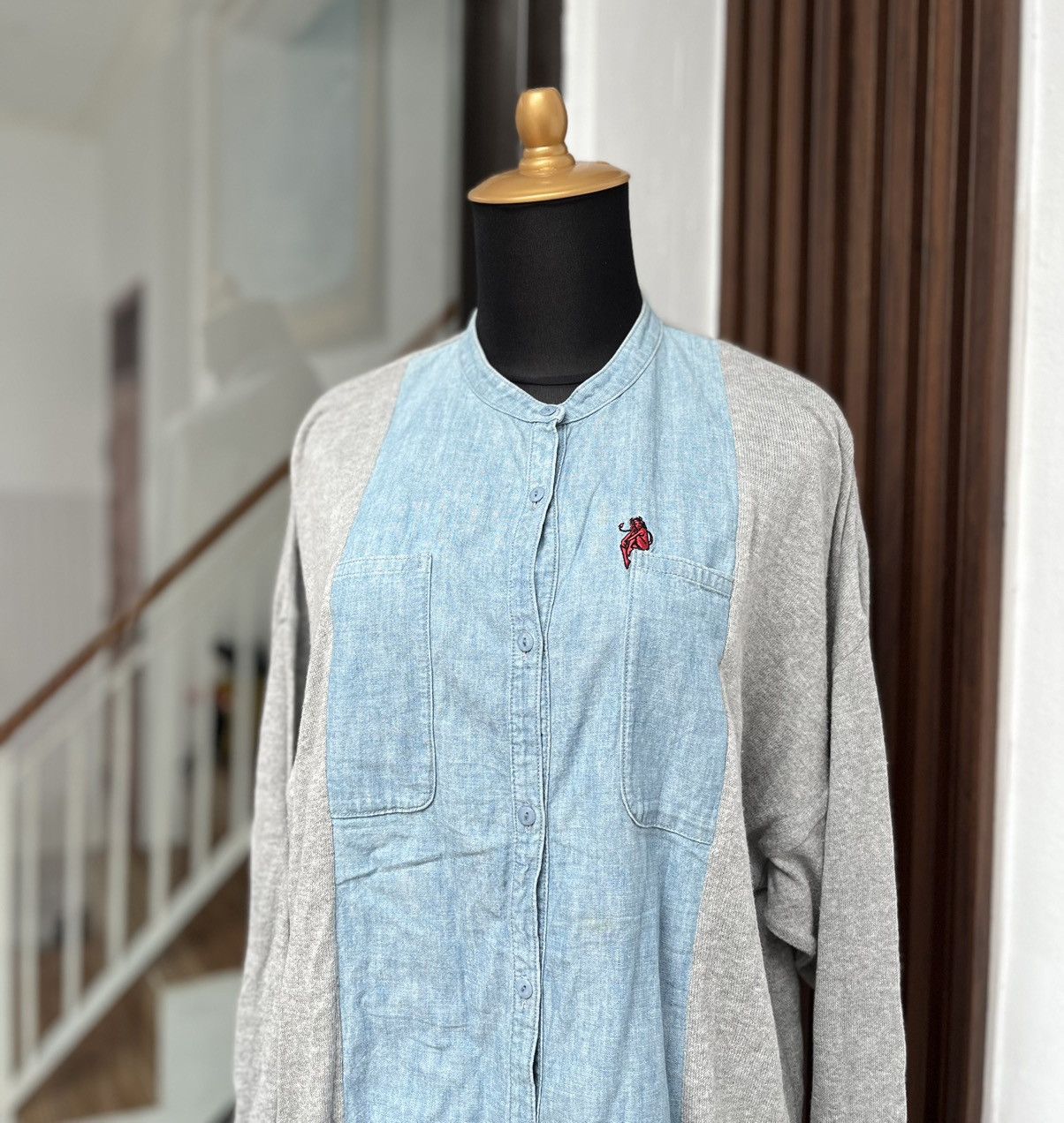 Hysteric Glamour Hysteric Glamour Chambray x Cardigans Sweater "Evil Angle" Size M / US 6-8 / IT 42-44 - 2 Thumbnail
