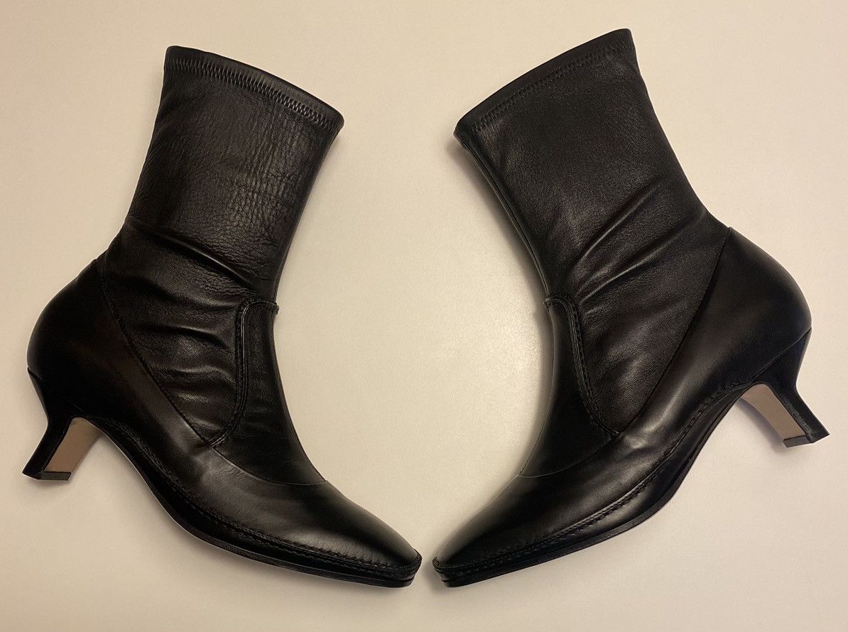 Quercioli Ankle boots in smooth calfskin and stretch nappa Size US 8.5 / IT 38.5 - 2 Thumbnail