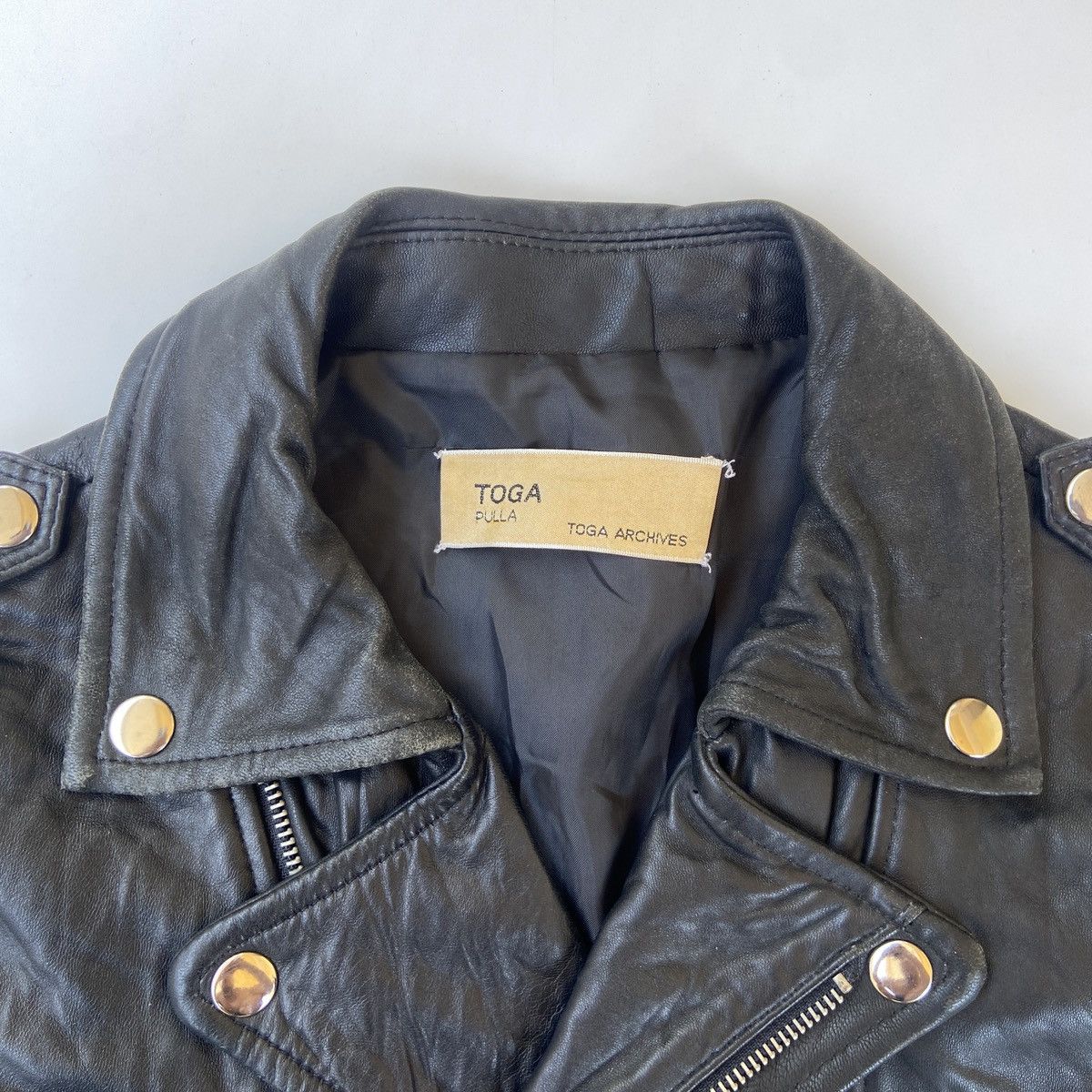 Other Toga Pulla Toga Archives Biker Leather Jacket Size XL / US 12-14 / IT 48-50 - 5 Thumbnail