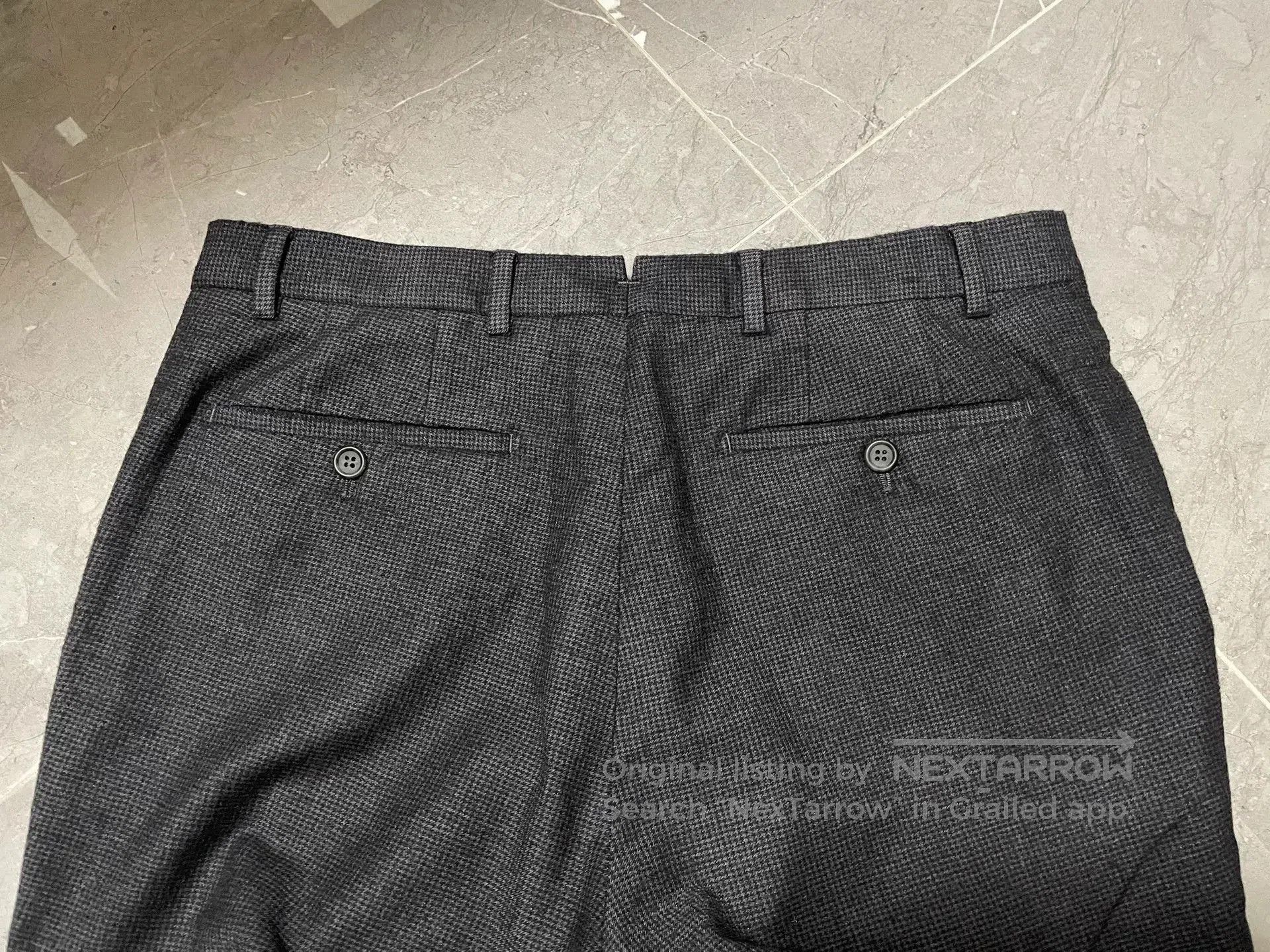 Alfred Dunhill Dunhill Men's Herringbone Wool Trousers. Size US 32 / EU 48 - 2 Thumbnail