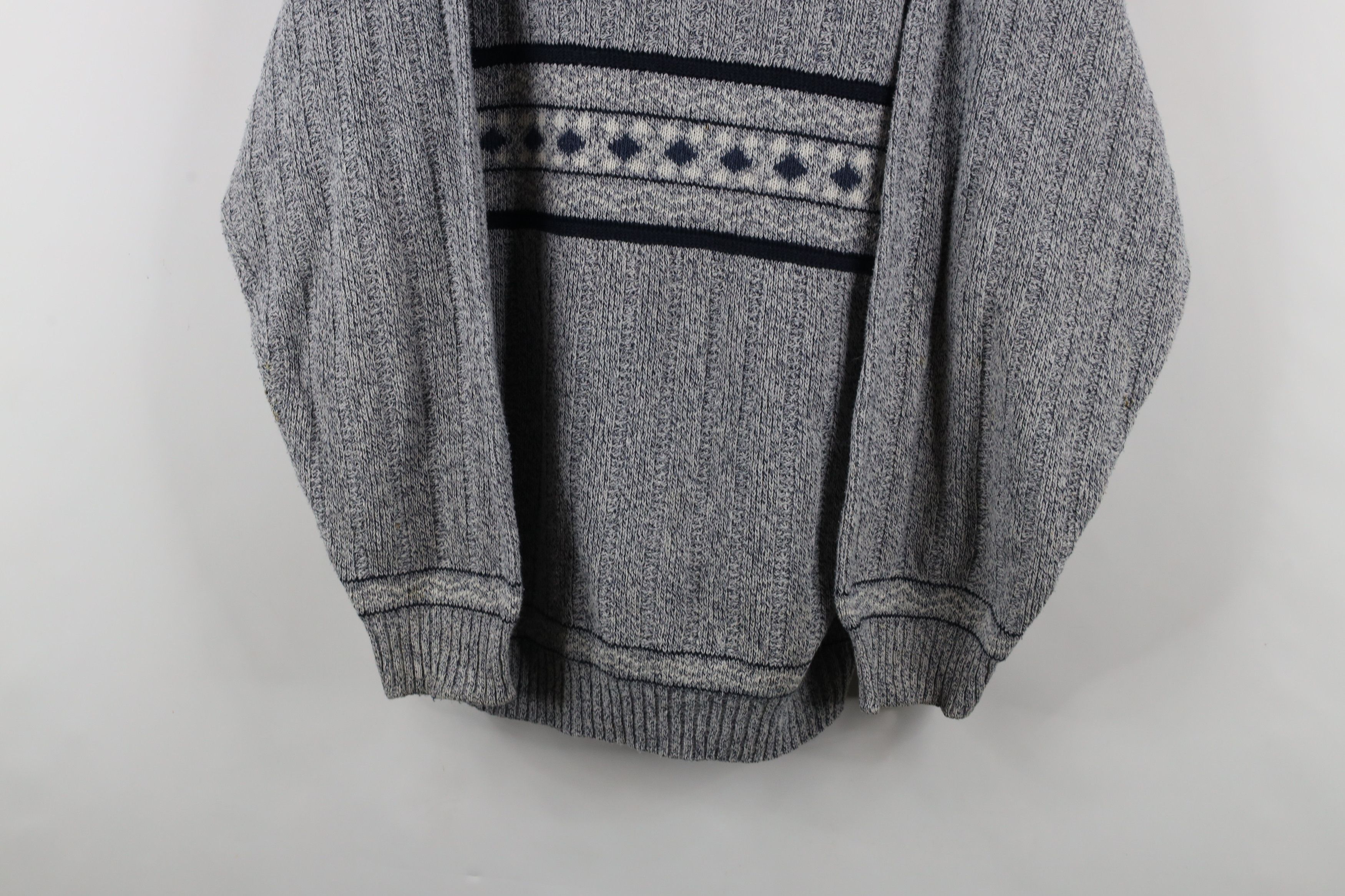 Vintage Vintage 90s Streetwear Fair Isle Ribbed Knit Sweater USA Size US L / EU 52-54 / 3 - 3 Thumbnail