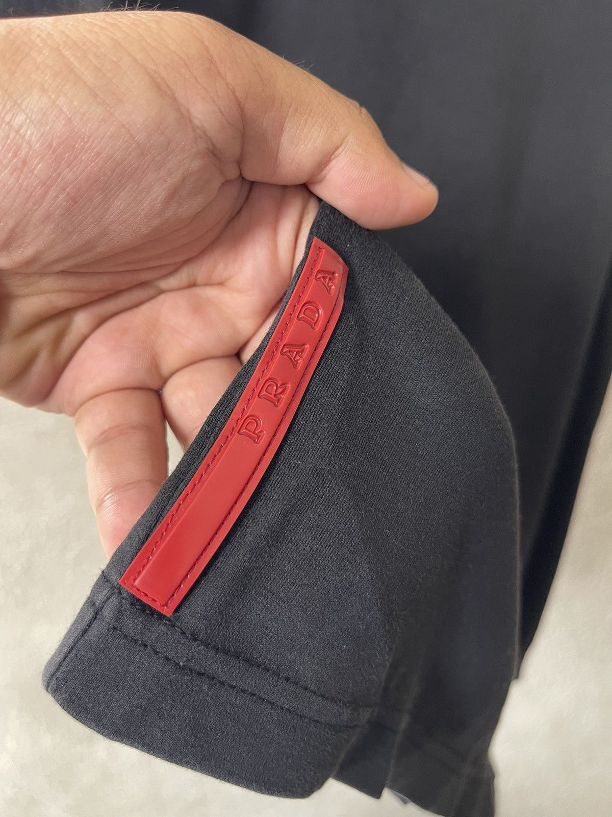 Prada Prada Sport Button Polo Red Logo Rubber Size US M / EU 48-50 / 2 - 3 Thumbnail
