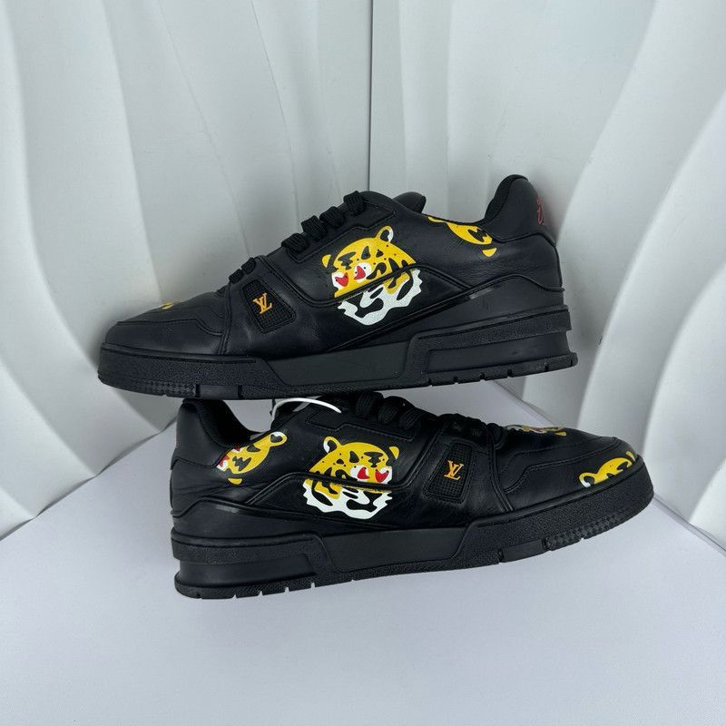 Louis Vuitton Nigo x Louis Vuitton Black Casual Sneakers -2508 Size US 8 / EU 41 - 7 Thumbnail