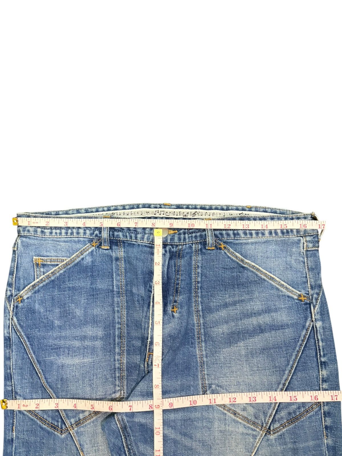 Number (N)ine Vintage Number Nine Faded Wash Distressed Jeans Size US 33 - 8 Thumbnail