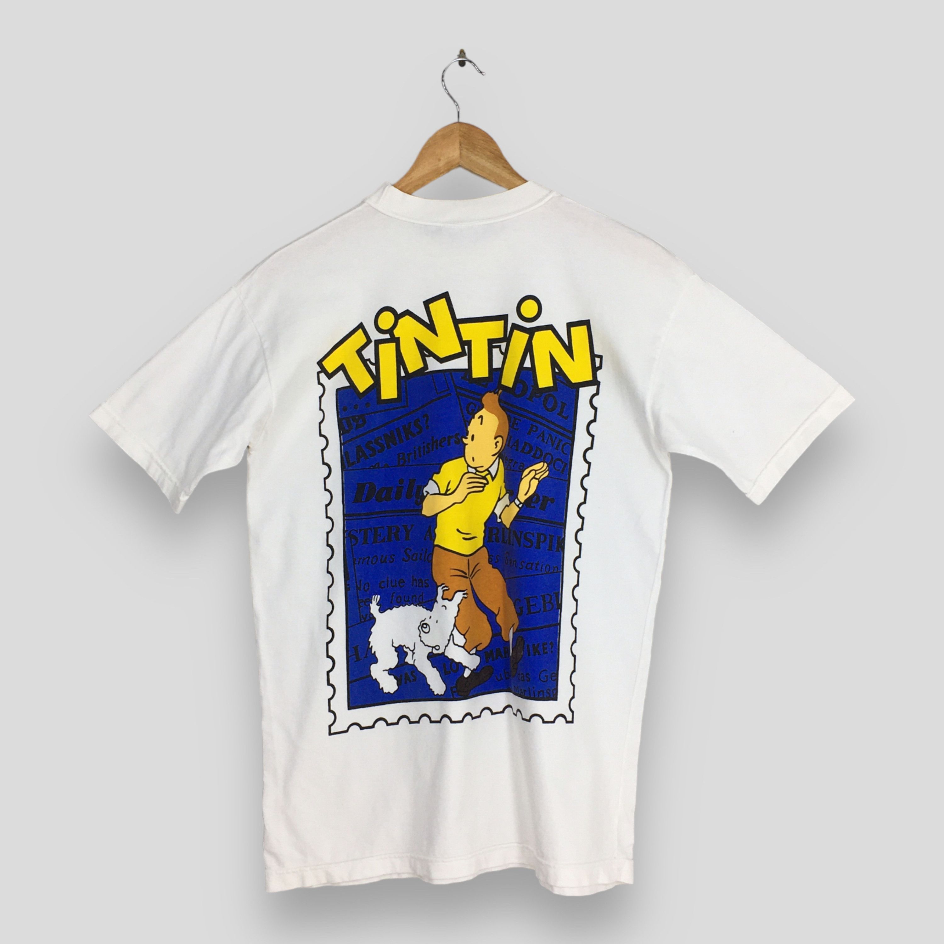 Cartoon Network × Peanuts × Vintage Vintage 90's The Adventures of Tintin And Snowy Cartoon Tee Size US M / EU 48-50 / 2 - 7 Thumbnail