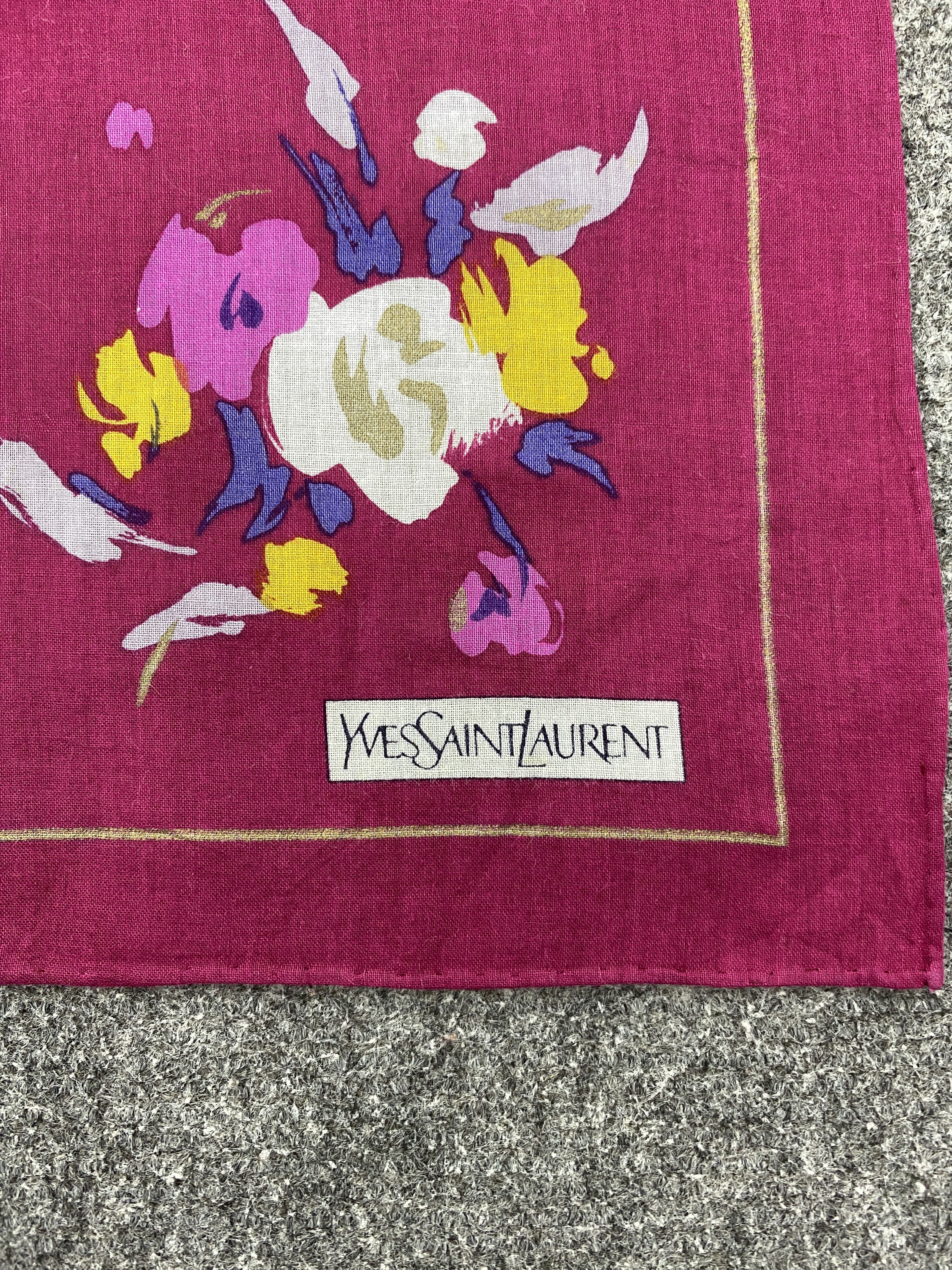 Yves Saint Laurent Yves Saint Laurent Handkerchief / Neckerchief HKC0938 Size ONE SIZE - 5 Thumbnail