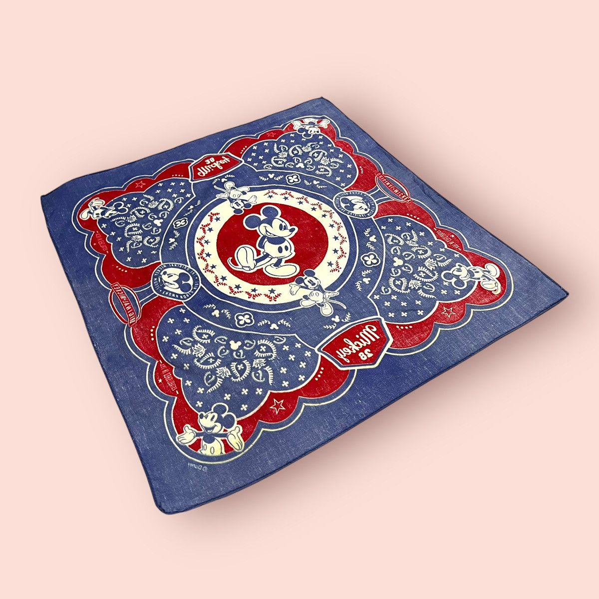Disney × Mickey Mouse × Vintage VINTAGE DISNEY MICKEY MOUSE BANDANA / HANDKERCHIEF / SCARF Size ONE SIZE - 23 Thumbnail