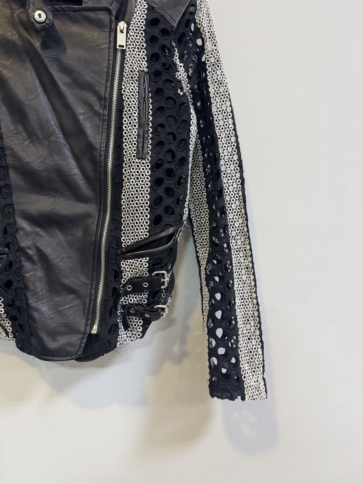 If Six Was Nine × Japanese Brand CRAZY Style Leather Jacket Opium Size XS / US 0-2 / IT 36-38 - 3 Thumbnail