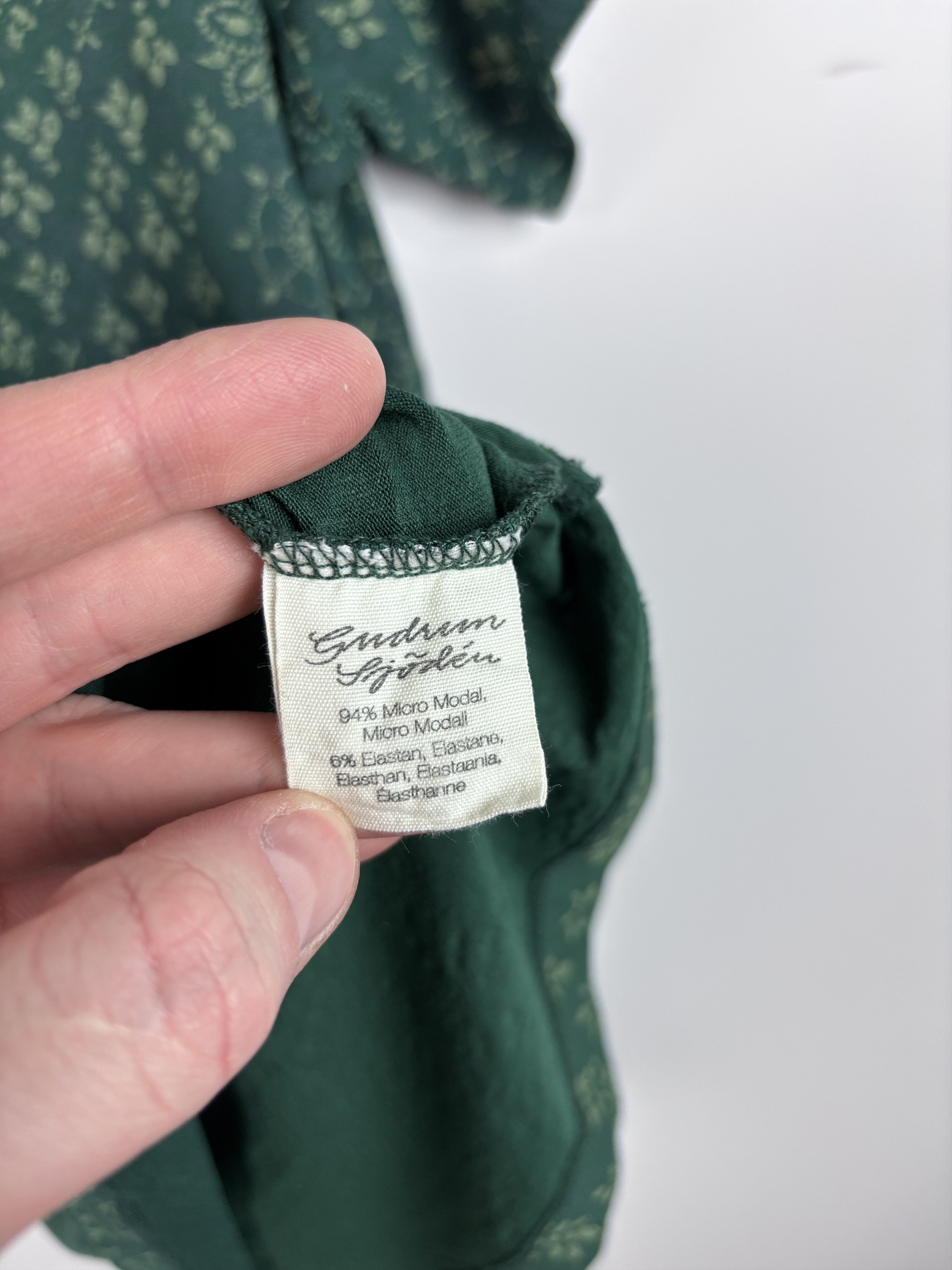 Gudrun Sjoden Womens Gudrun Sjoden Micro Modal Green Top T-Shirt Size L Size L / US 10 / IT 46 - 7 Thumbnail