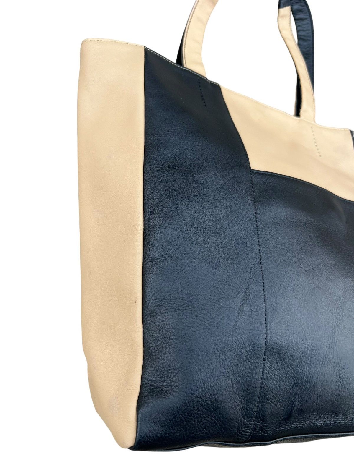 Leather Les sacs Adam Japan Patchwork Leather Tote Bag Size ONE SIZE - 9 Thumbnail