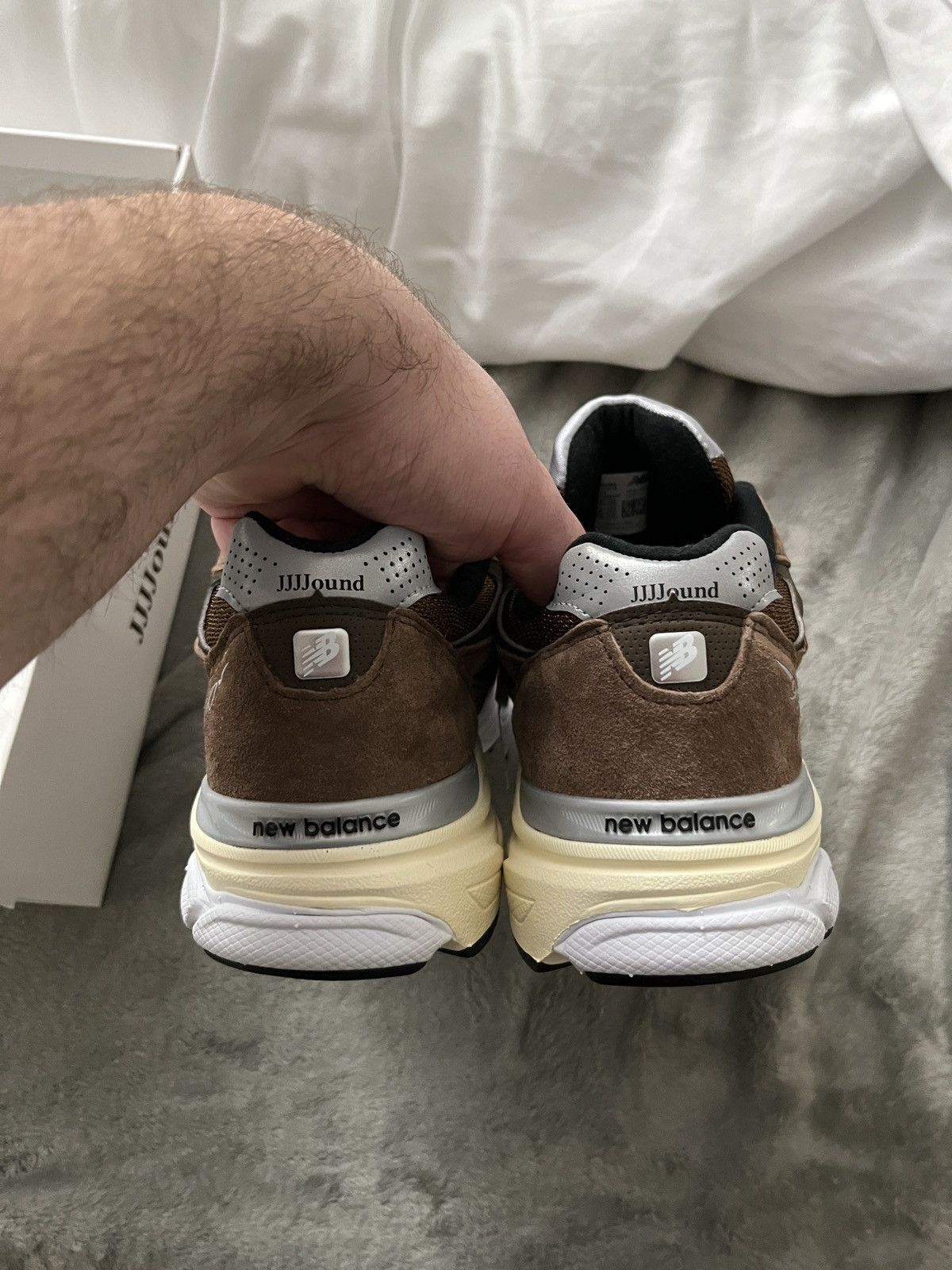 JJJJound × New Balance JJJJound New Balance 990v3 Montréal Brown Size US 10.5 / EU 43-44 - 7 Thumbnail