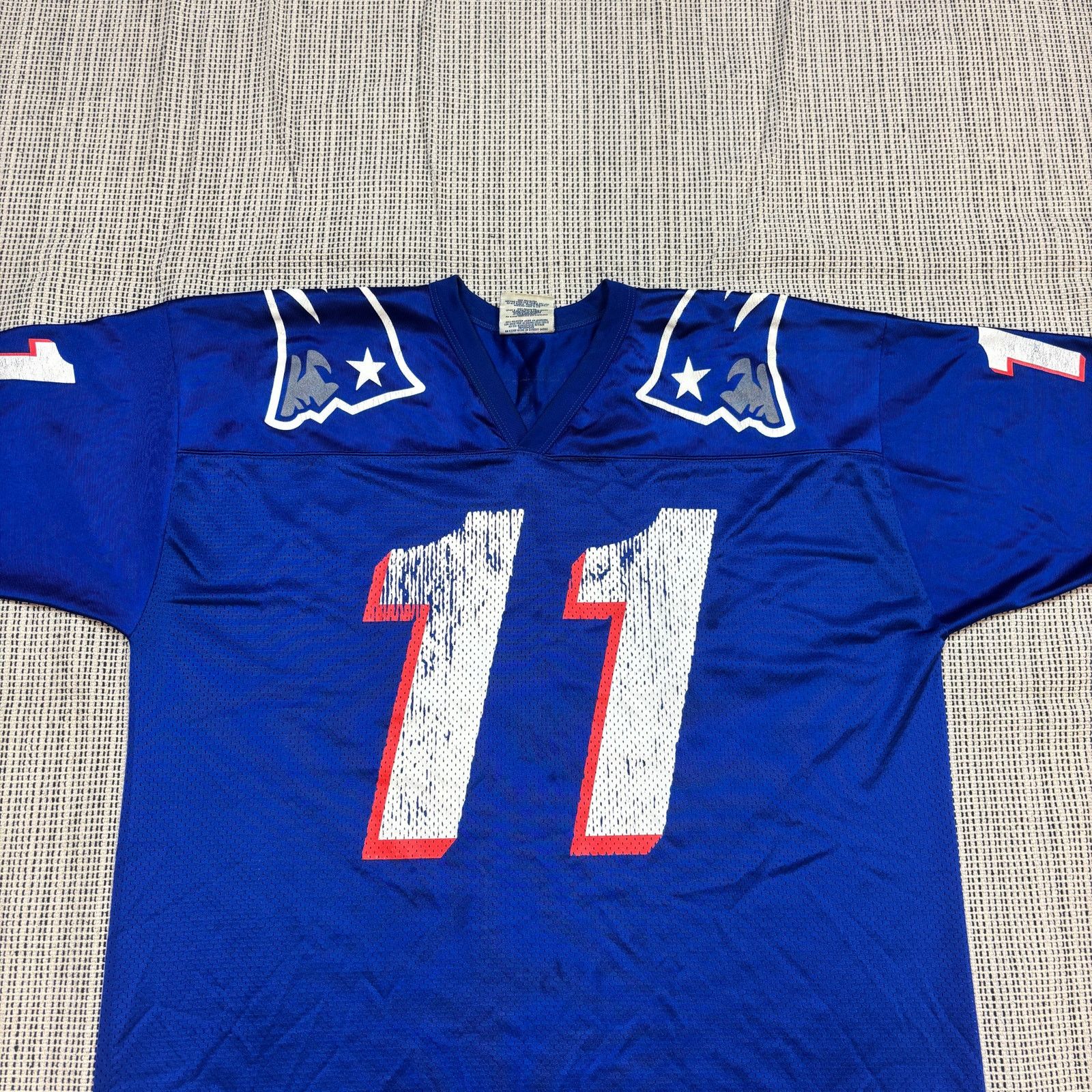 Logo Athletic × NFL × Vintage VTG Logo Athletic New England Patriots Bledsoe 11 Jersey XL Size US XL / EU 56 / 4 - 2 Thumbnail