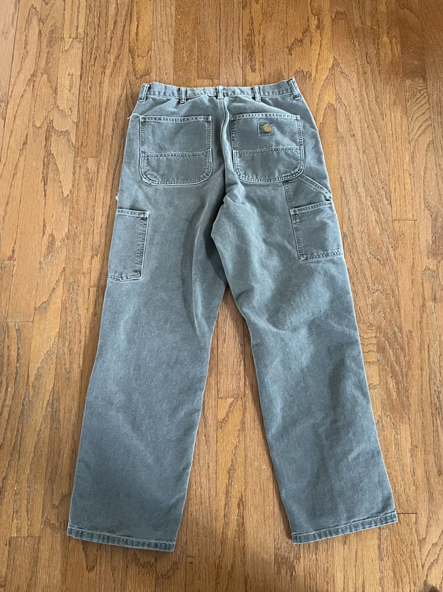 Carhartt × Vintage Carhartt Single Knee Pant Baggy Fit Vintage Dark Gray Jeans Size US 32 / EU 48 - 3 Thumbnail
