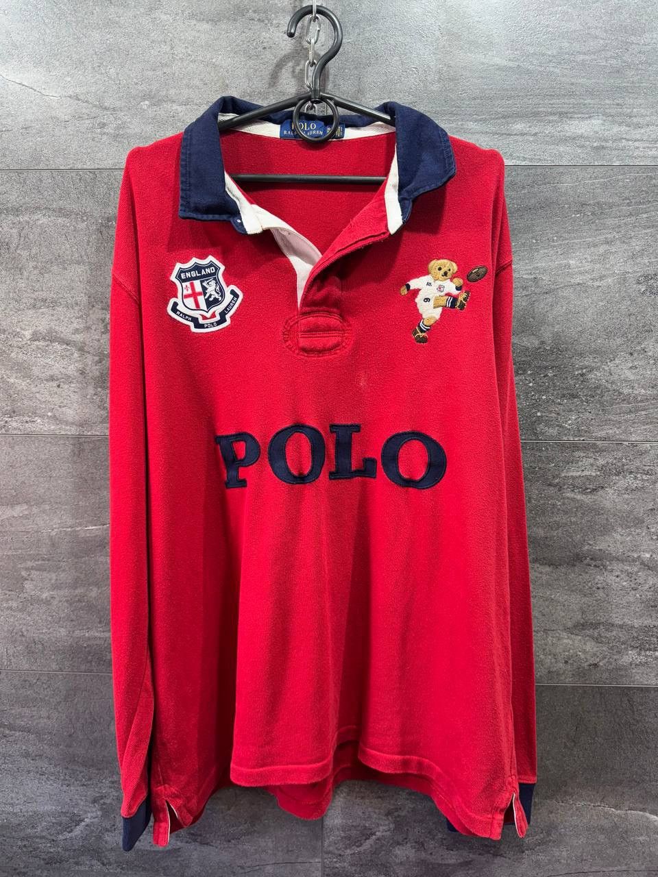 Polo Ralph Lauren The England Rugby Polo Ralph Lauren Shirt Polo Kicker Bear Size US XL / EU 56 / 4 - 2 Thumbnail