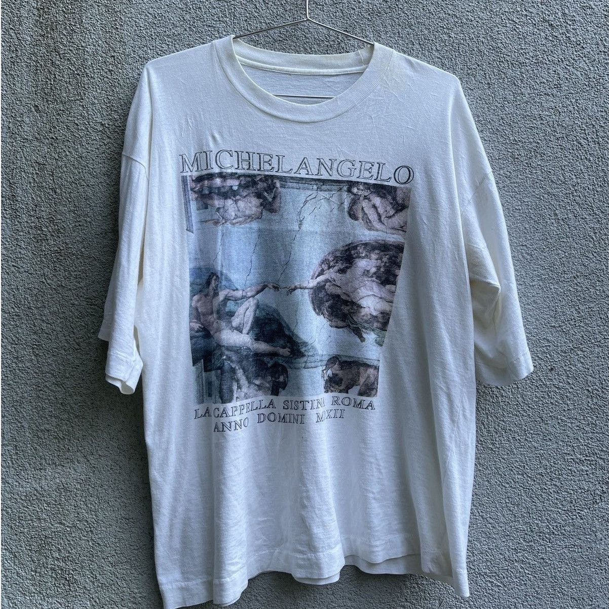 Vintage 90s Michelangelo Thrashed Distressed Faded Tee ERD Grunge Size US XL / EU 56 / 4 - 1 Thumbnail