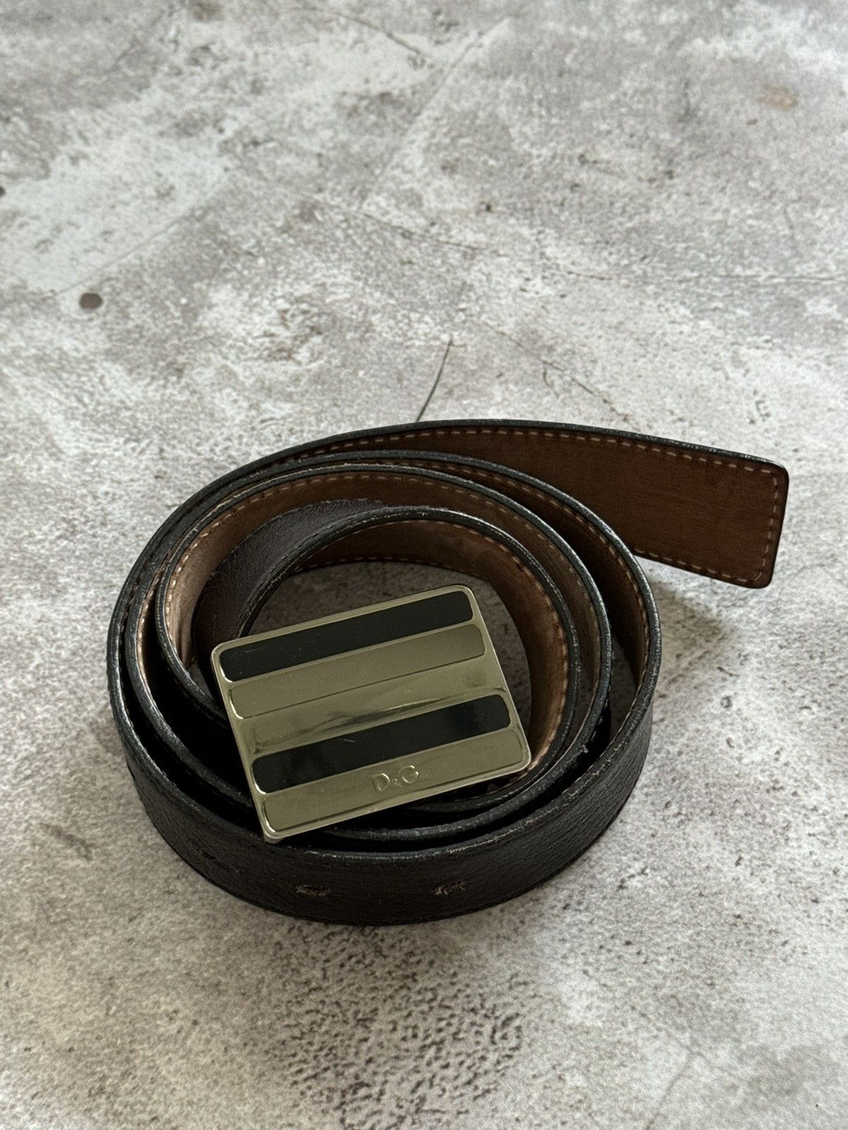 Dolce & Gabbana Dolce Gabbana black leather belt Size ONE SIZE - 2 Thumbnail