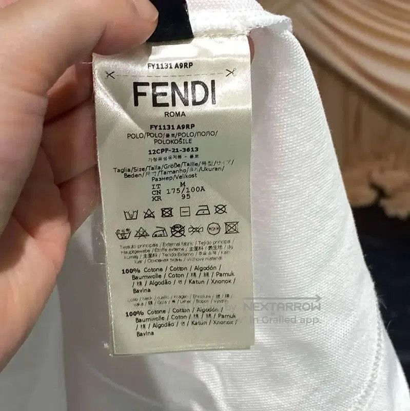 Fendi Fendi Women's White Cotton Polo Shirt . Size M / US 6-8 / IT 42-44 - 4 Thumbnail