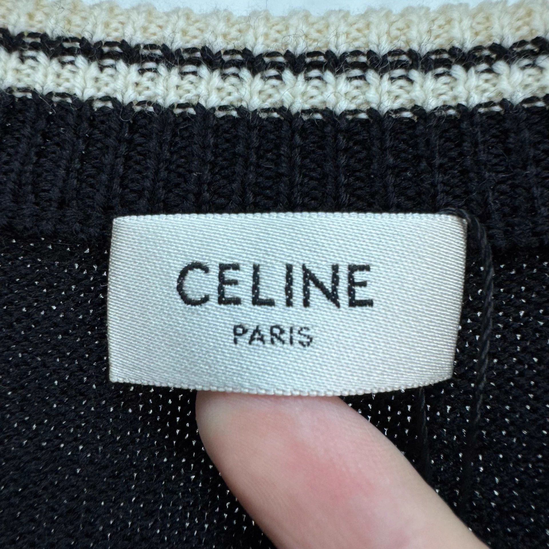 Celine Celine 25ss Triomphe Embroidered Wool KnitVest M NWT Size US M / EU 48-50 / 2 - 5 Thumbnail