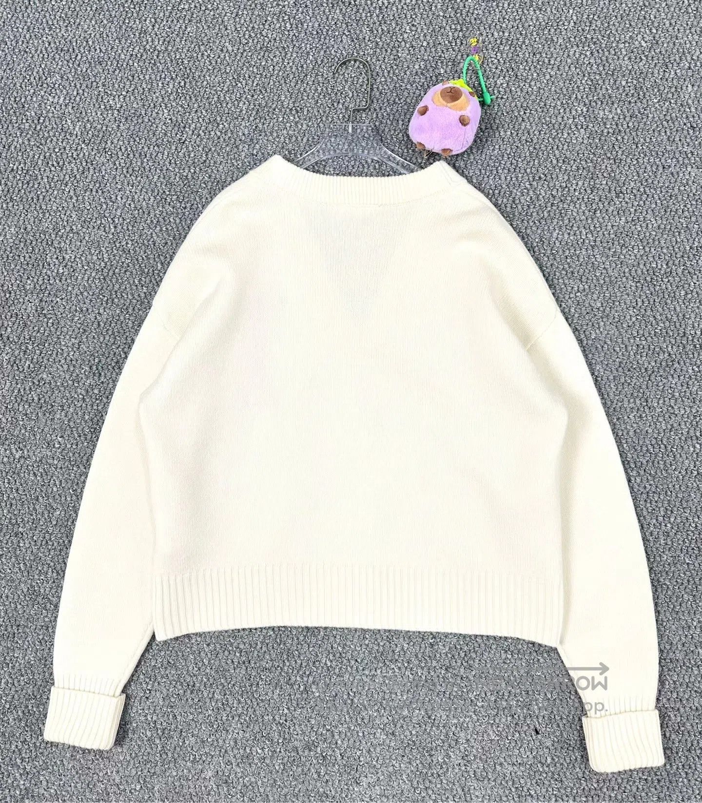 AMI Ami White Heart Jacquard Logo Knit Cardigan Jacket| Size S / US 4 / IT 40 - 2 Thumbnail