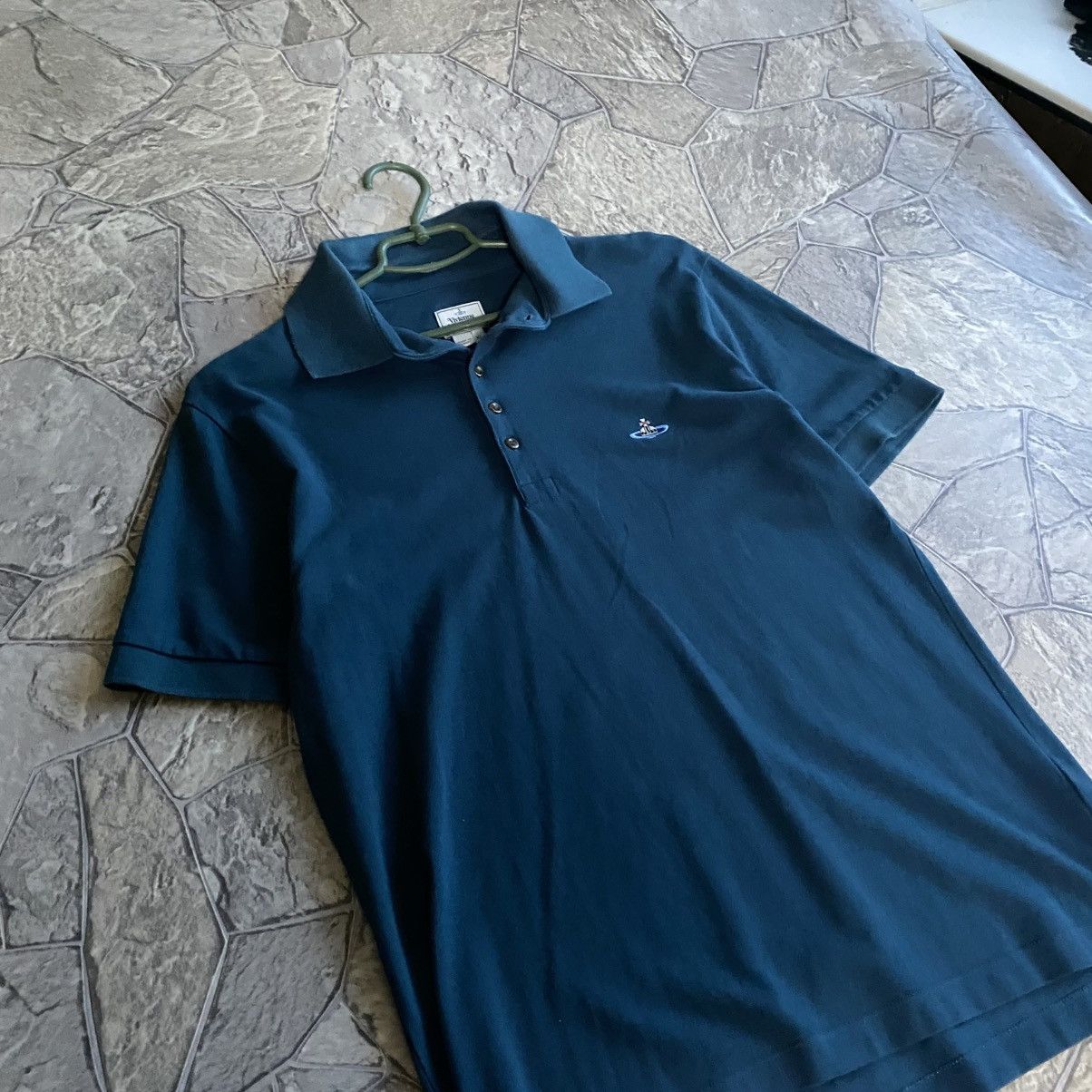Vivienne Westwood Vivienne Westwood Polo T-Shirt Vintage Small Orb Logo Luxury Size US XL / EU 56 / 4 - 3 Thumbnail