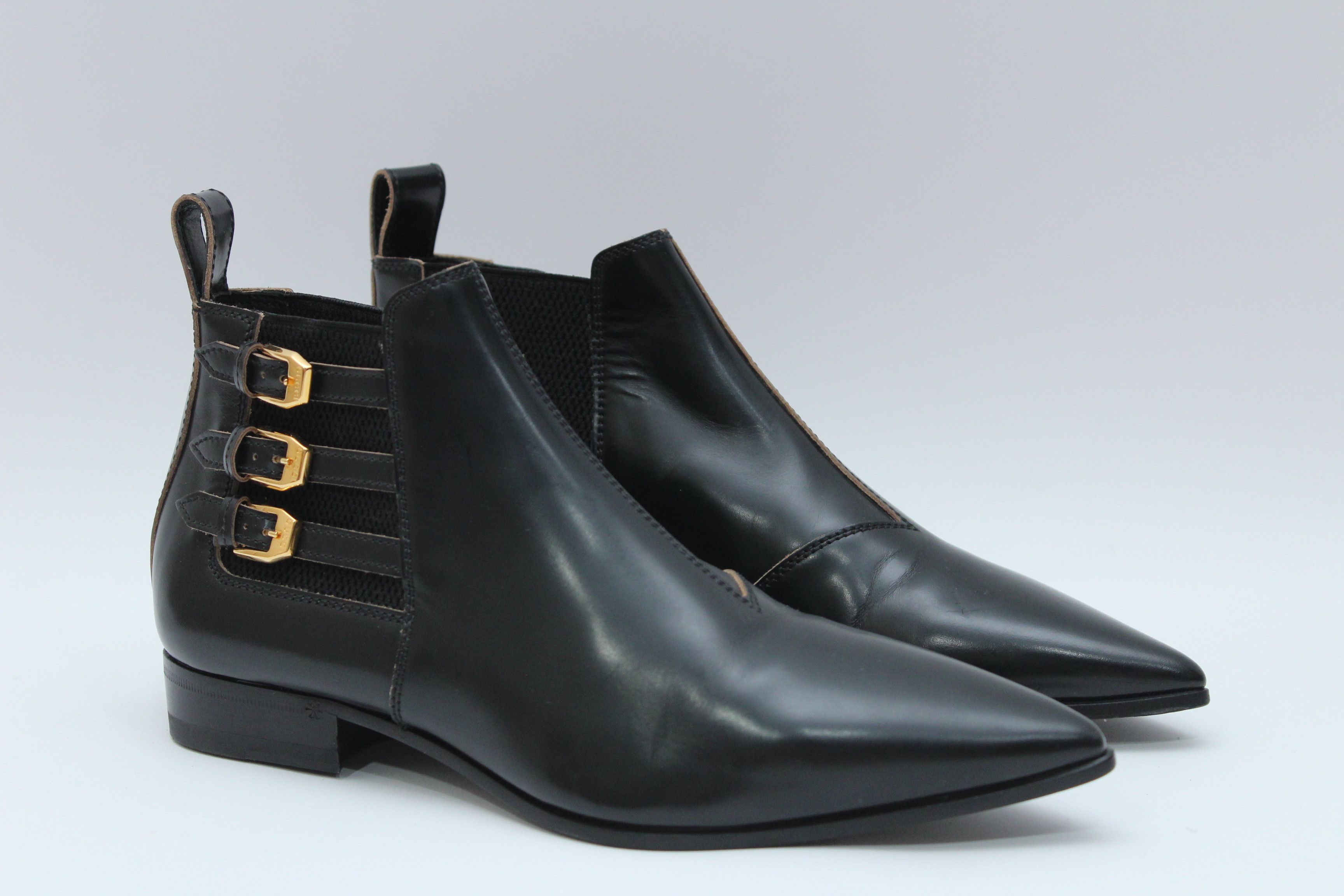 Gucci Gucci Buckled Leather Ankle Boots Womens Sz 38 Made In Italy Size US 8 / IT 38 - 1 Thumbnail