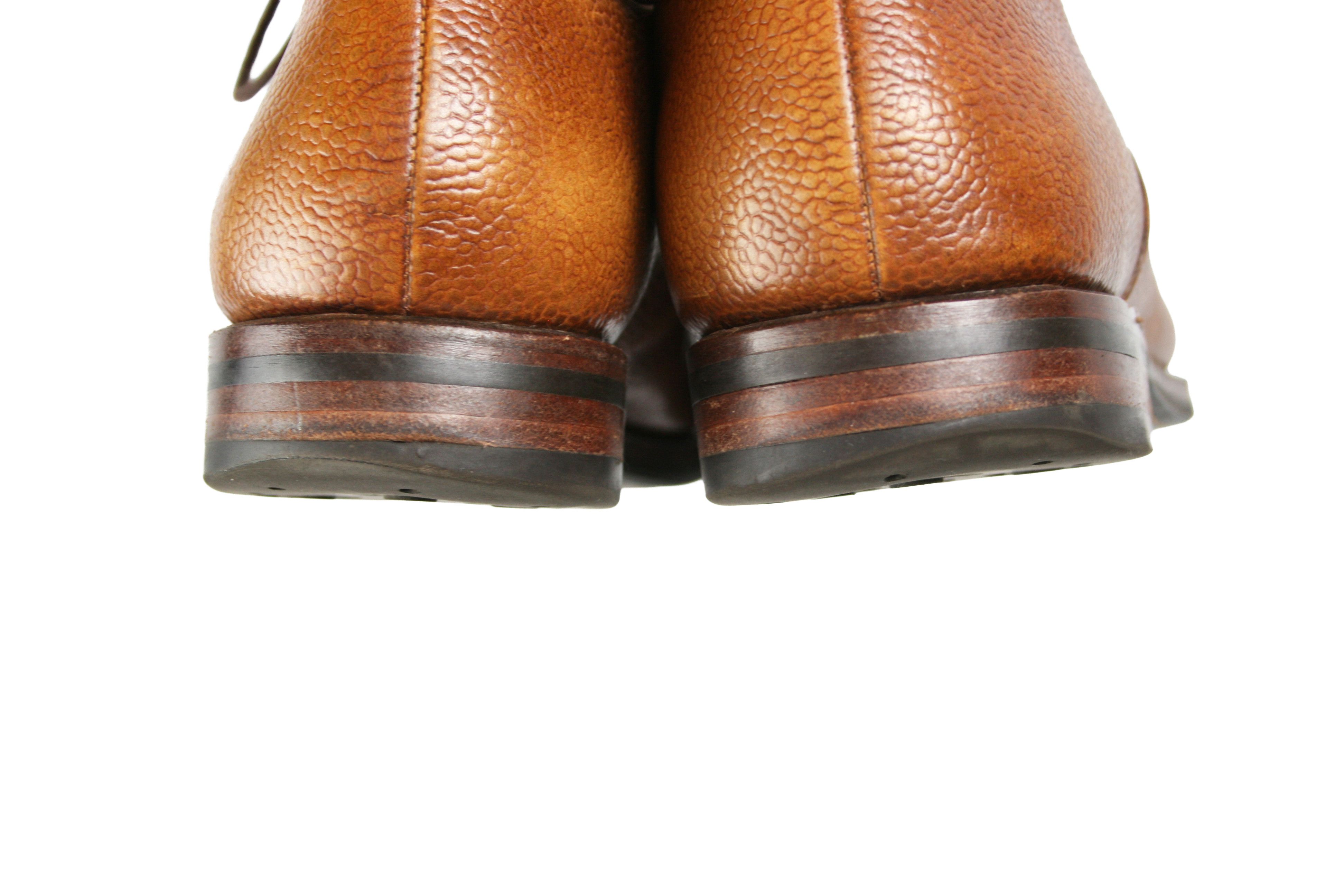 Meermin Chestnut Country Calf Pebble Grain Leather Shoes Size US 11.5 / EU 44-45 - 12 Thumbnail