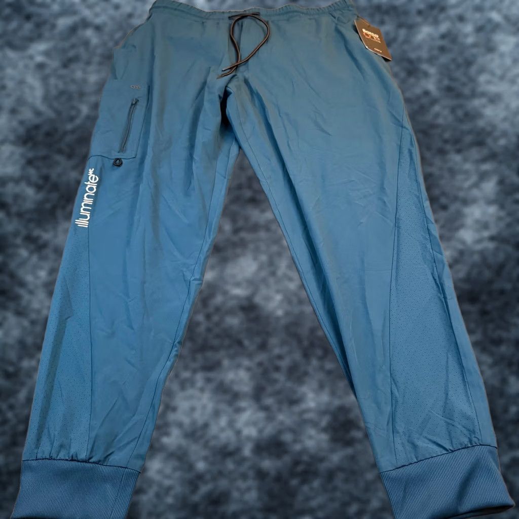 Vintage Barco One Cargo Jogger Scrubs Mens Large 6-Pocket Bahama Blue NWT Barco One Size US 33 - 1 Thumbnail