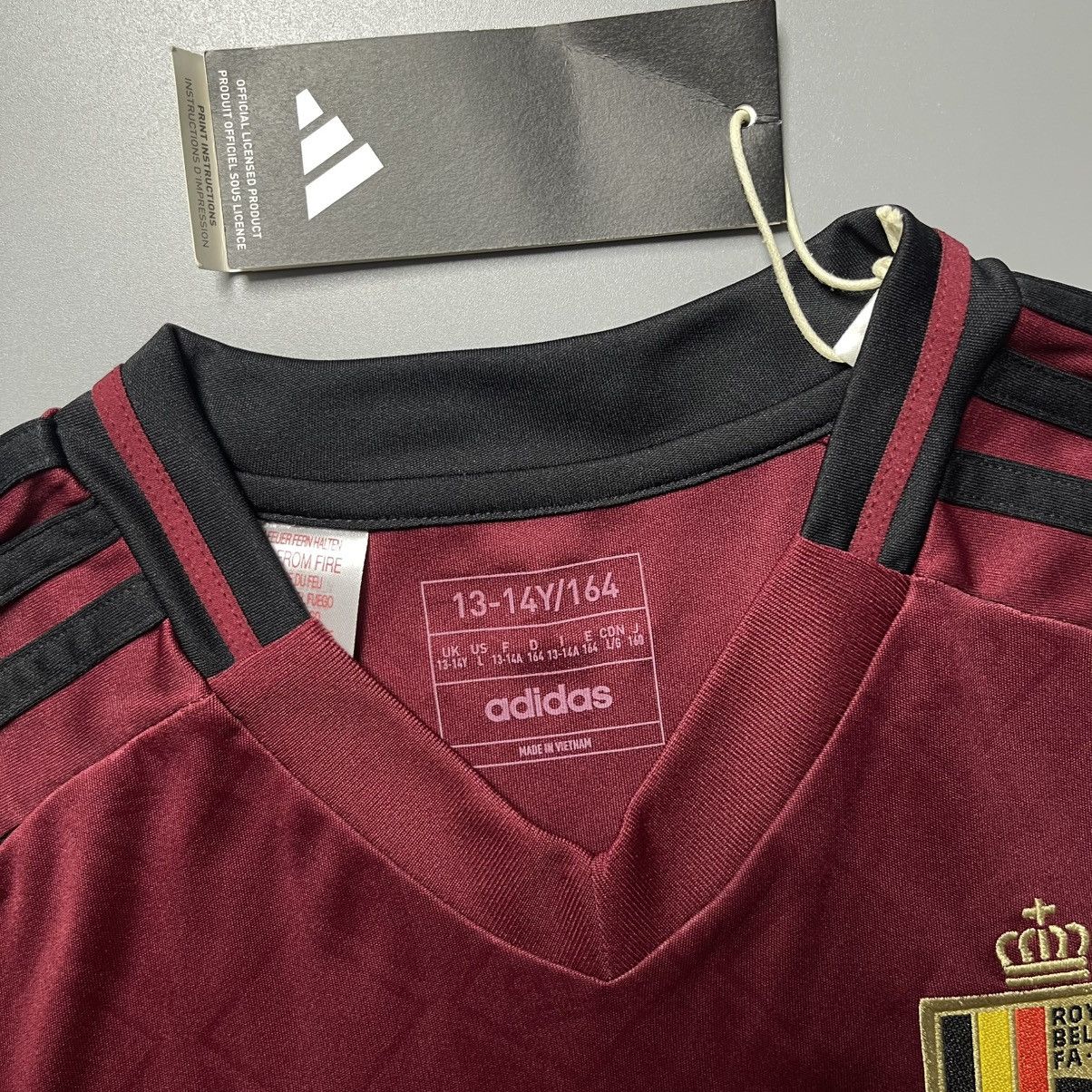 Vintage 13-14 Y BELGIUM ADIDAS 2024 EURO SOCCER JERSEY #7 DE BRUYNE Size US XXS / EU 40 - 6 Thumbnail