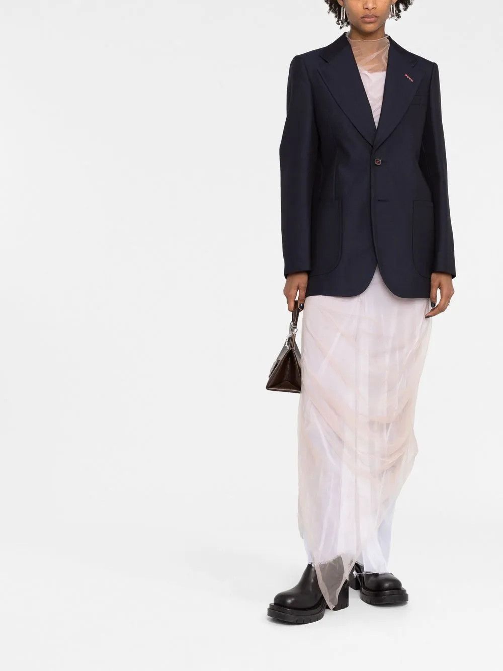 Maison Margiela o1y0625 Blazer in Midnight Blue Size XS / US 0-2 / IT 36-38 - 6 Thumbnail