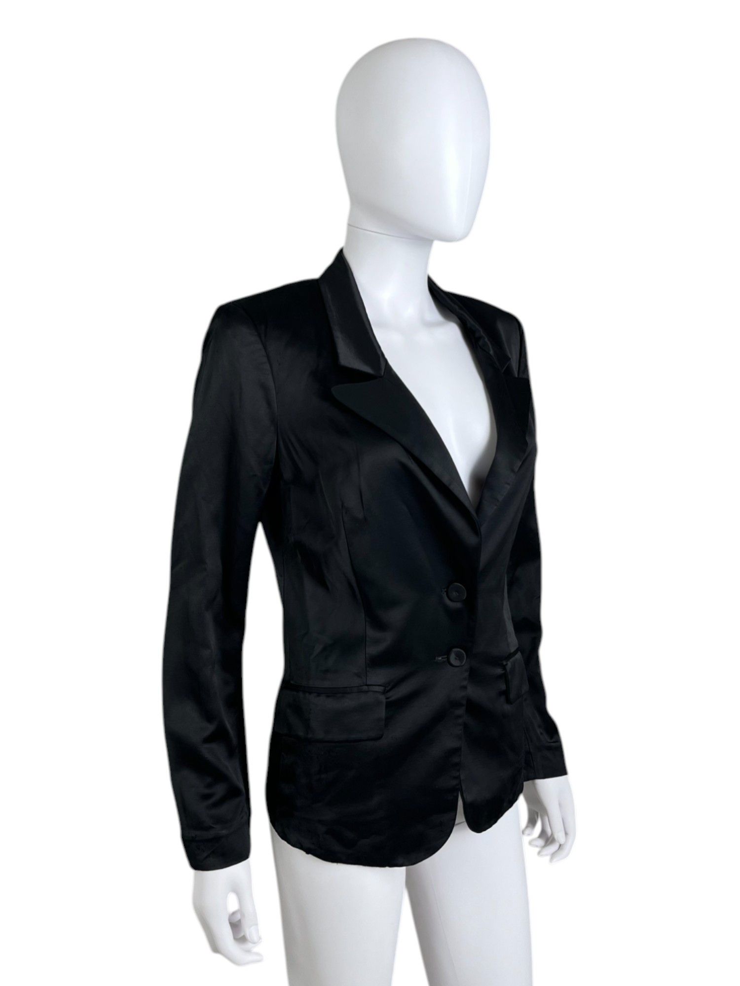 Balenciaga by Nicolas Ghesquière S/S 2006 Black Viscosa Blazer Size M / US 6-8 / IT 42-44 - 7 Thumbnail