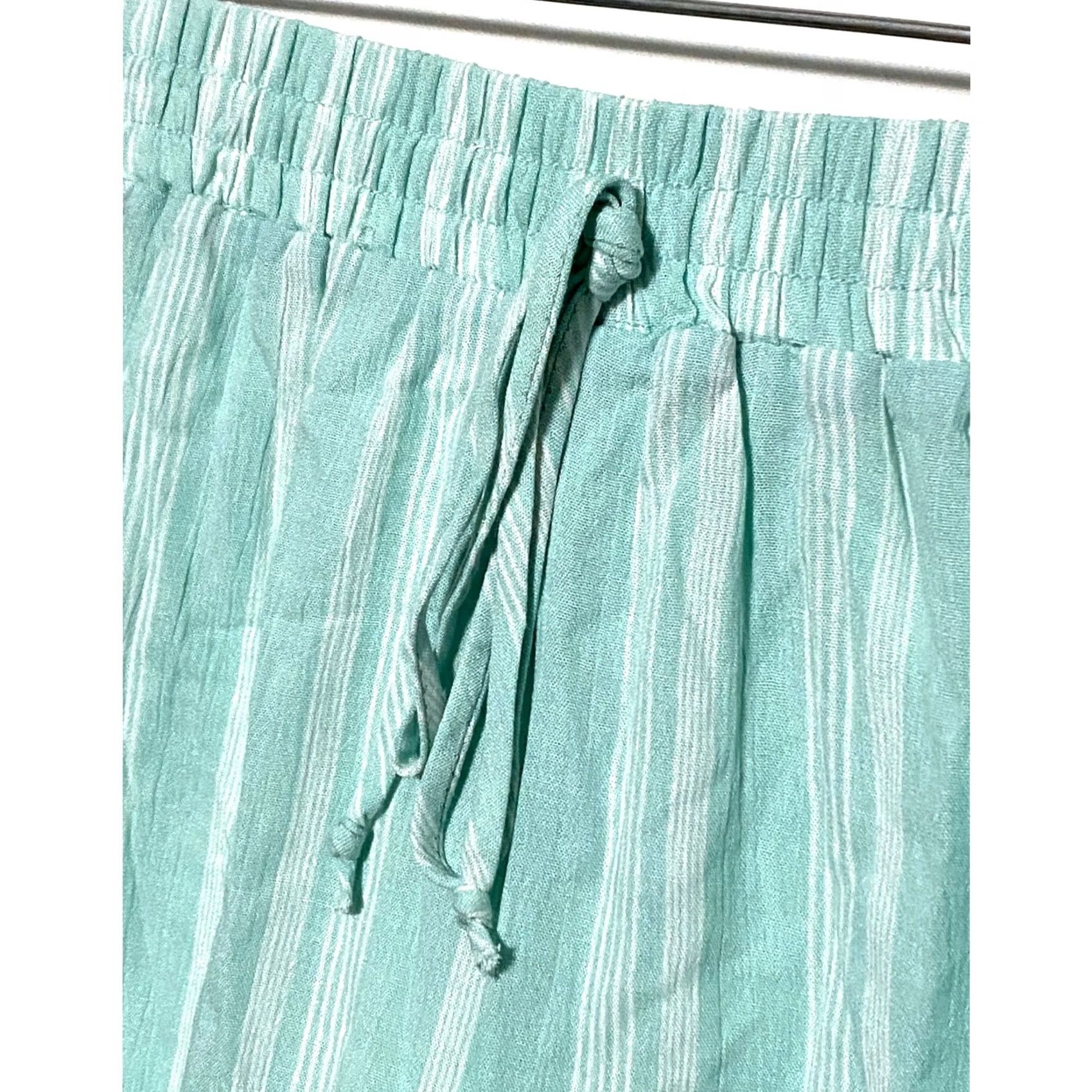 Vintage Dee Elly Stripe Pull On Shorts Womens M Boho Coastal Summer Hippie Flowy Y2K NWT Size 32" / US 10 / IT 46 - 2 Thumbnail