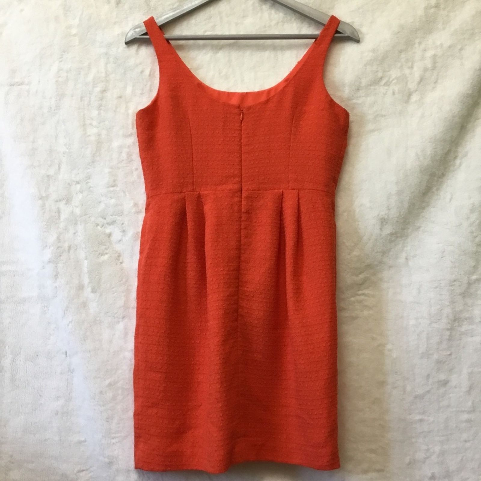 Ann Taylor Ann Taylor Orange Sleeveless Sheath Dress Size S / US 4 / IT 40 - 4 Thumbnail