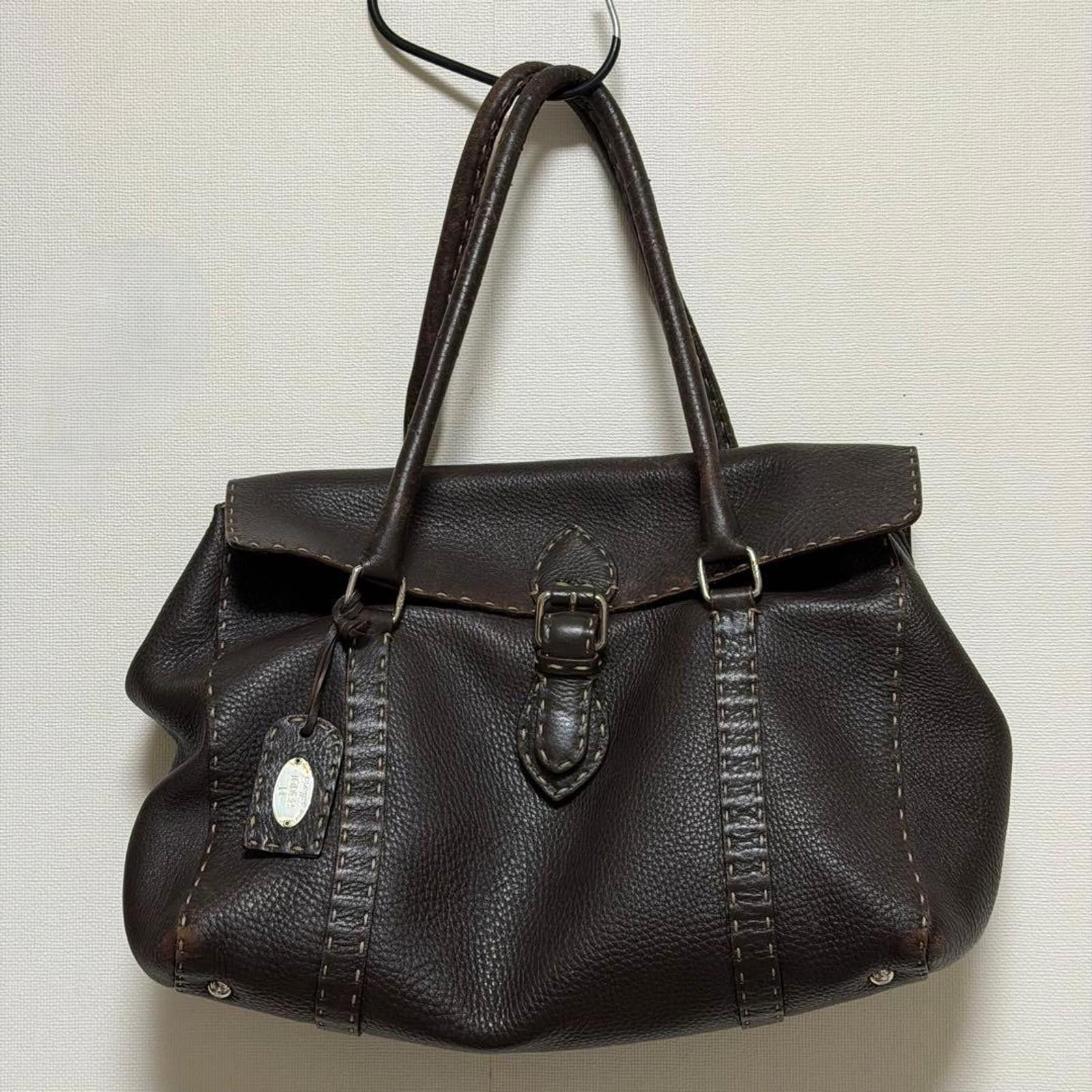 Fendi Fendi - Selleria Black Leather Shoulder Bag Size ONE SIZE - 2 Thumbnail