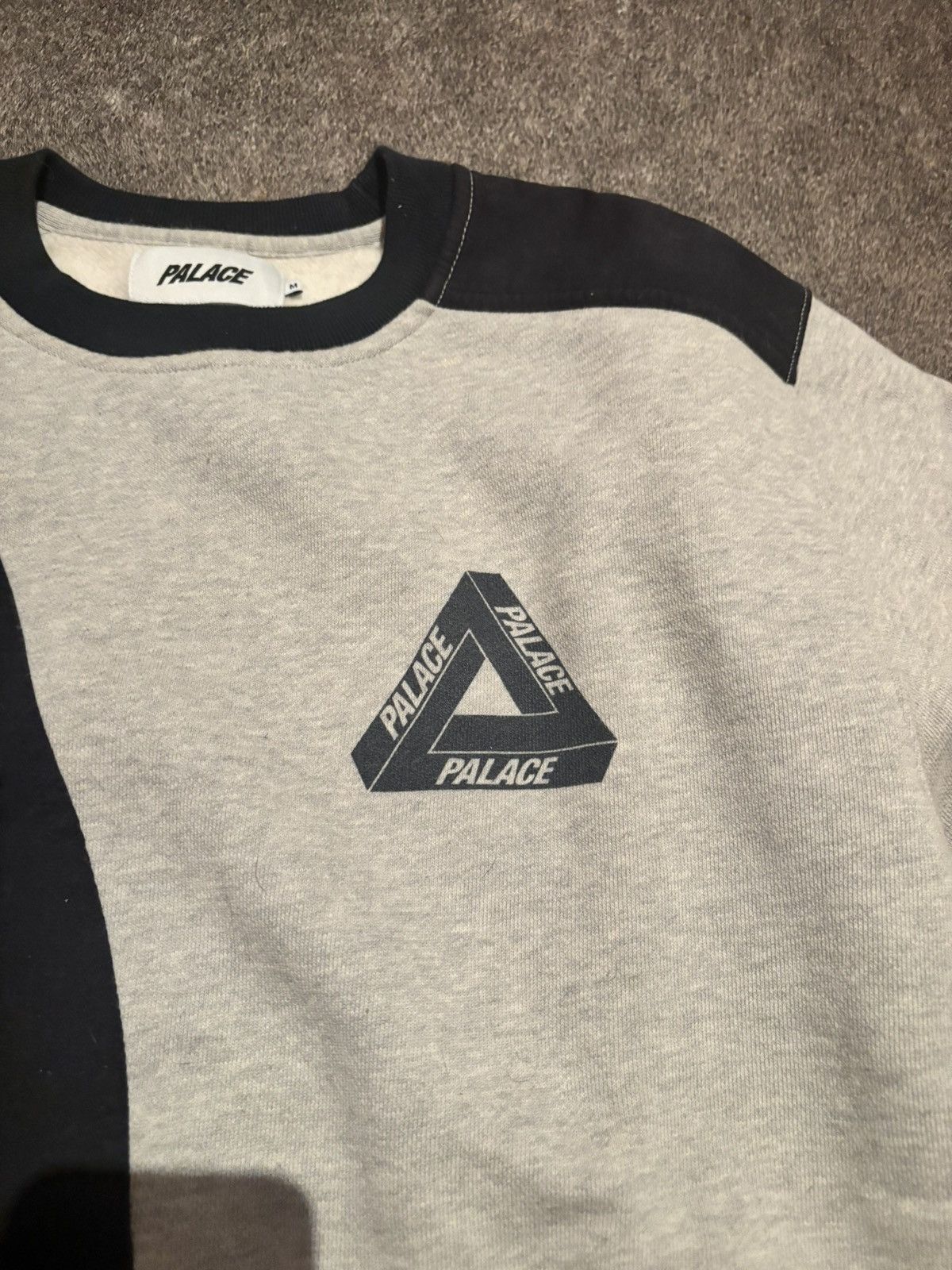 Palace Palace Patchwork Crew Grey Marl Palace Sweater Size M Size US M / EU 48-50 / 2 - 4 Thumbnail