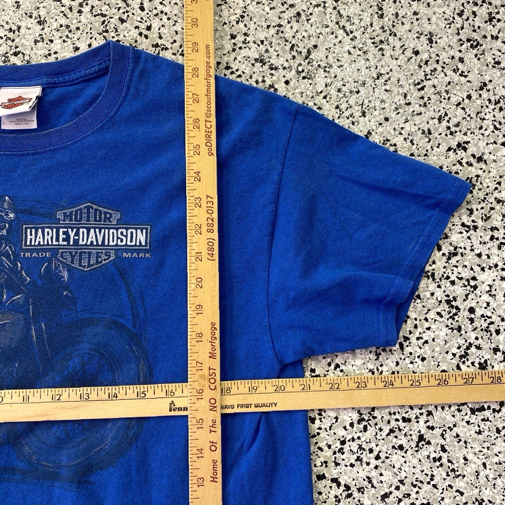 Harley Davidson Harley-Davidson T-Shirt Men’s L Blue Skeleton Utah Sandy City Biker Motorcycle Outdoor Graphic Crew Neck Short Sleeve Size US L / EU 52-54 / 3 - 2 Thumbnail