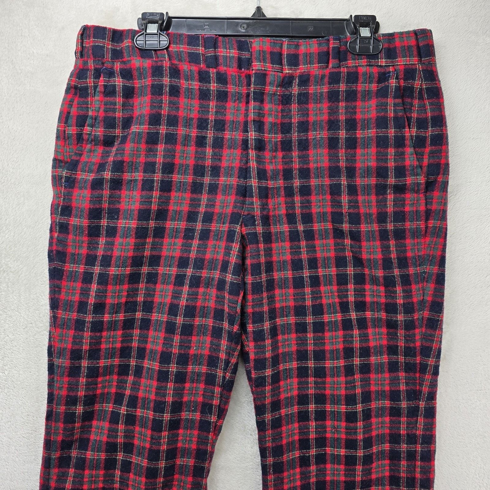Corbin Vintage Scottish Tartan By Corbin Pants 34x27 Plaid Wool 70s Size US 34 / EU 50 - 2 Thumbnail