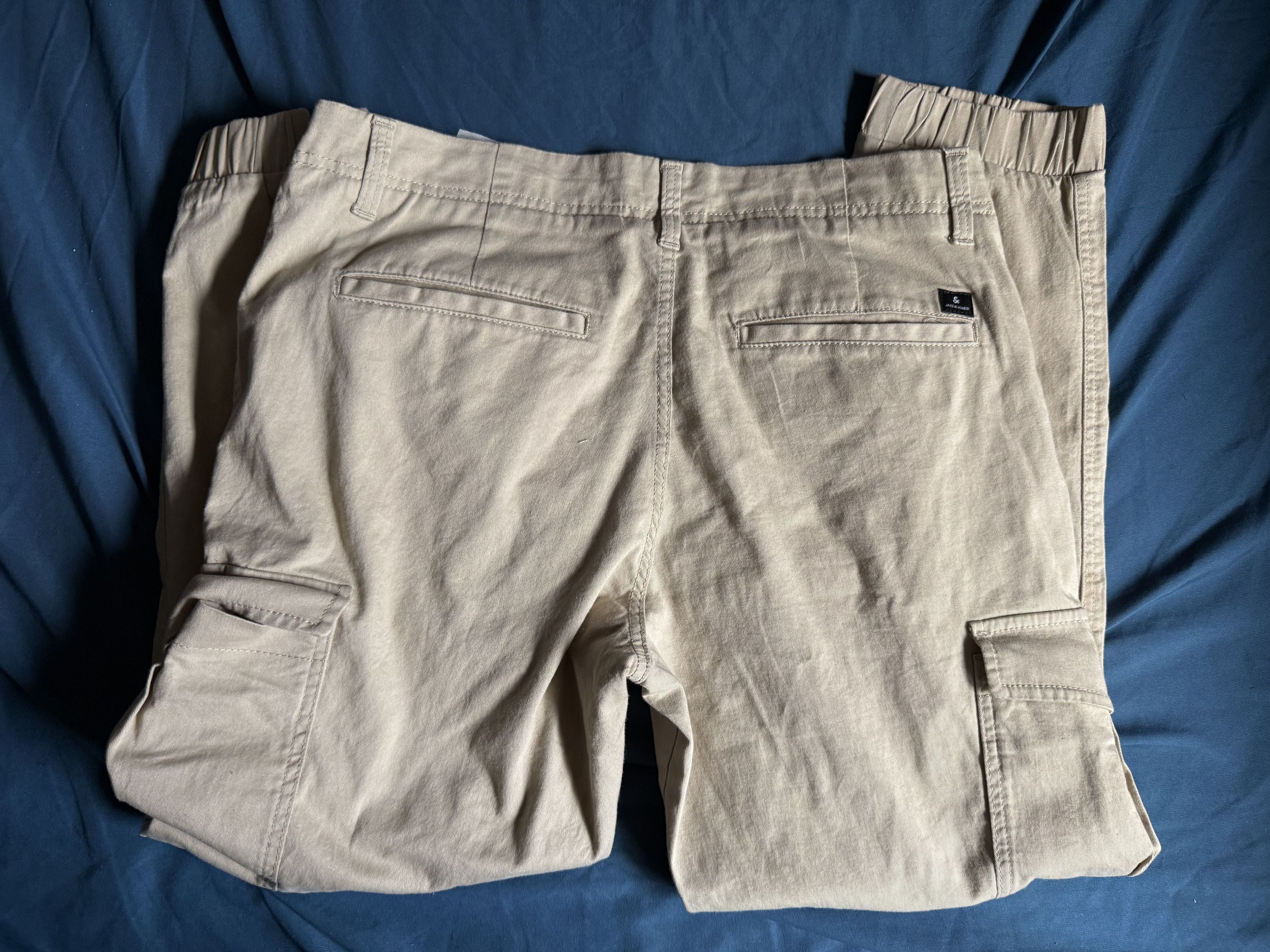 Jack & Jones JACK & JONES Slim Marco Beige Cargo Pants Joggers Mens 34x30 Size US 34 / EU 50 - 5 Thumbnail