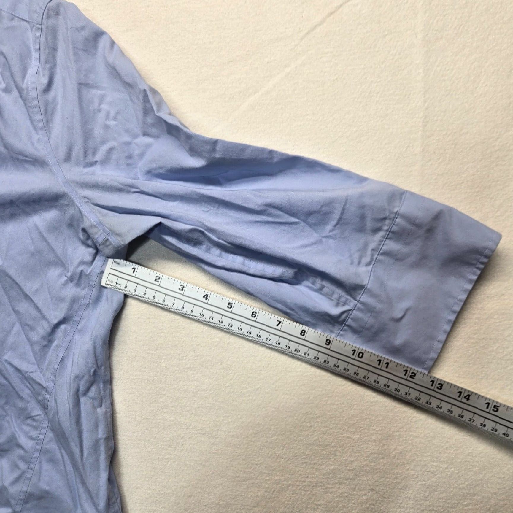 Vintage Foxcroft Shirt Women's XL Button Up Blue Solid Long Sleeve Collared Business Casual Size XL / US 12-14 / IT 48-50 - 5 Thumbnail