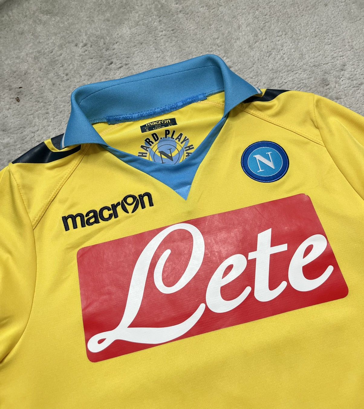 Macron Vintage Jersey Longsleeve Napoli Hamsik Macron 2009 Yellow Size US S / EU 44-46 / 1 - 2 Thumbnail
