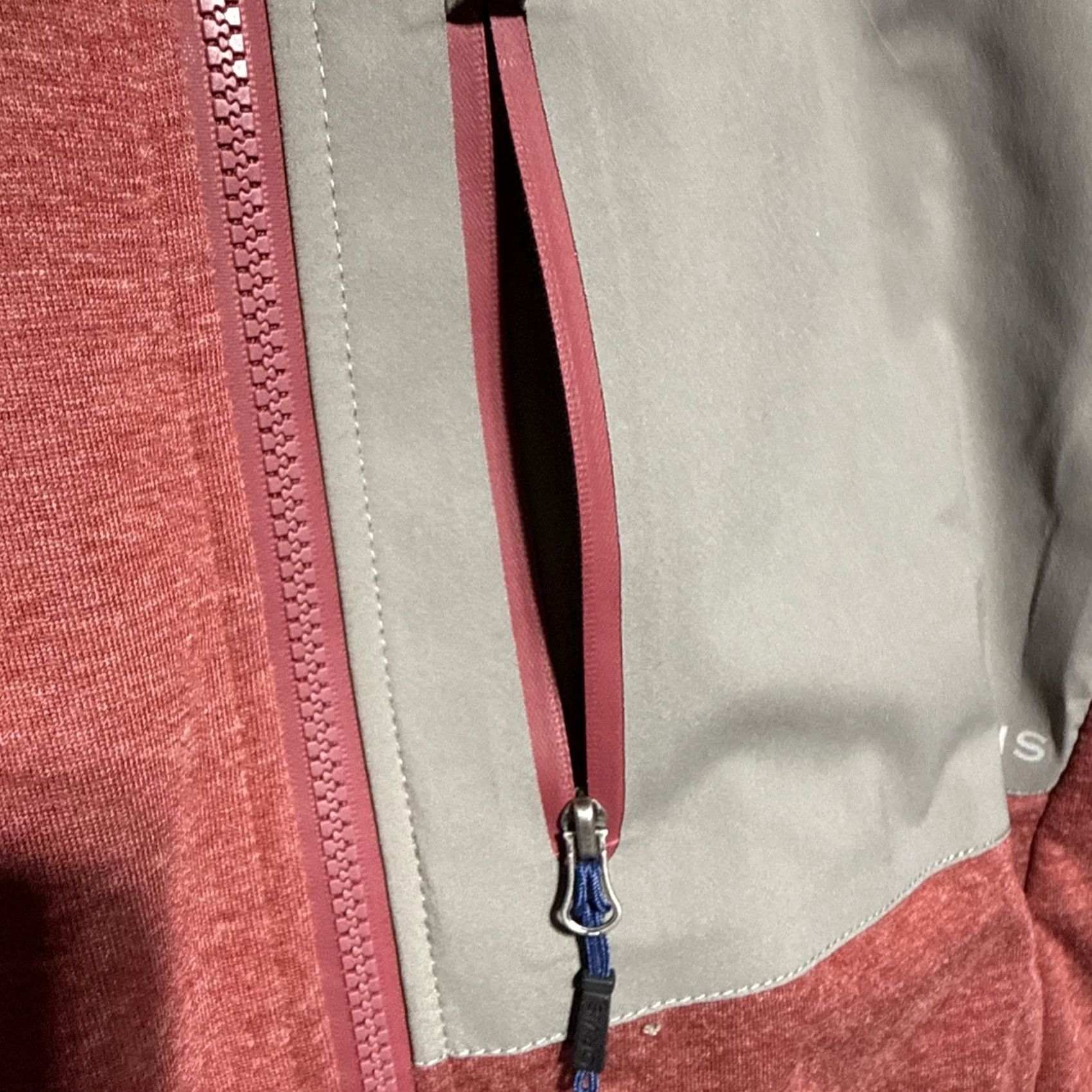 Orvis ORVIS Hybrid Wool Fleece Full Zip Jacket Coat Men L Maroon Gray Size US L / EU 52-54 / 3 - 5 Thumbnail