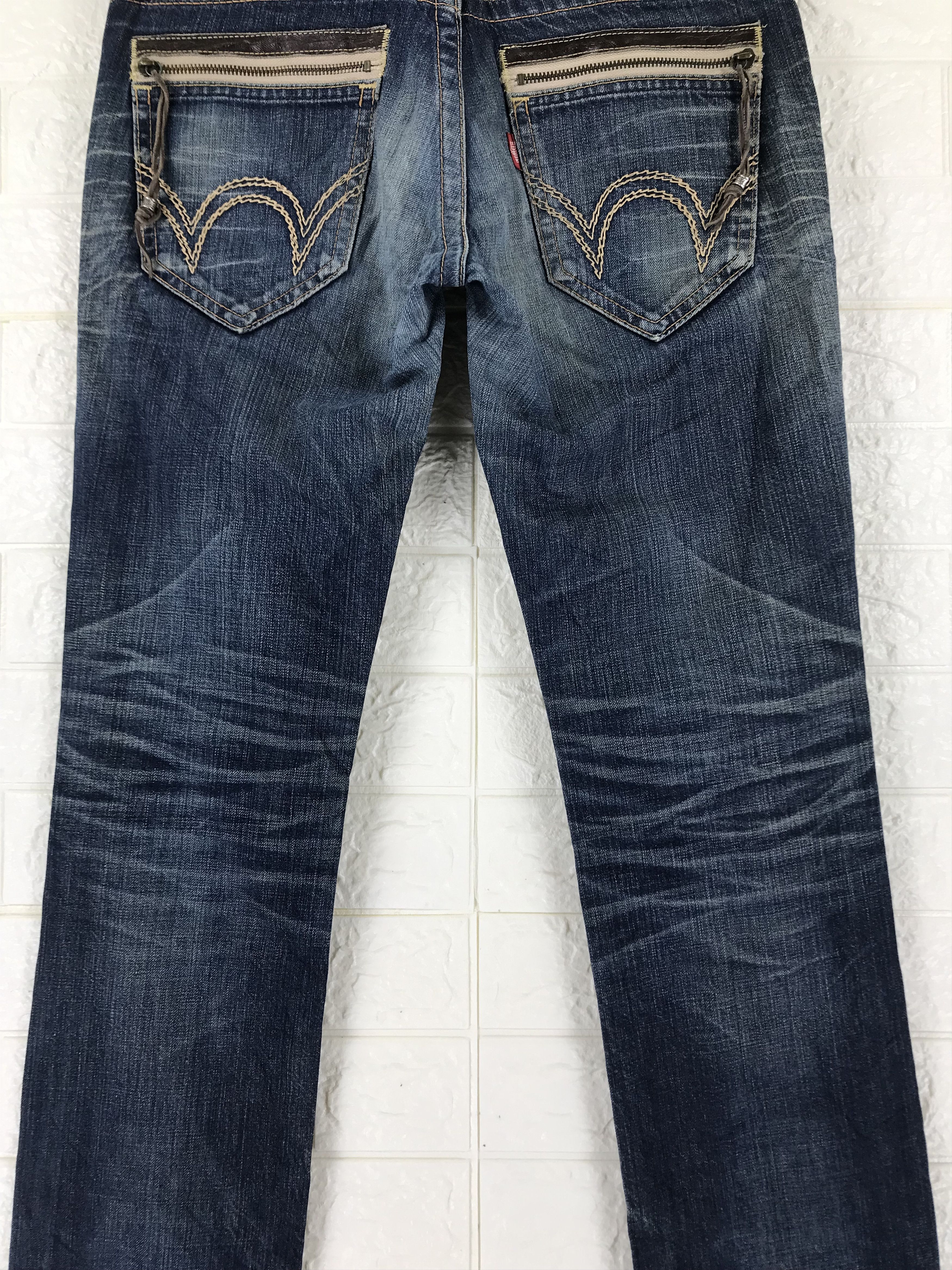 Edwin Vintage Edwin 503 Blue Trip Jeans Size US 31 - 7 Thumbnail