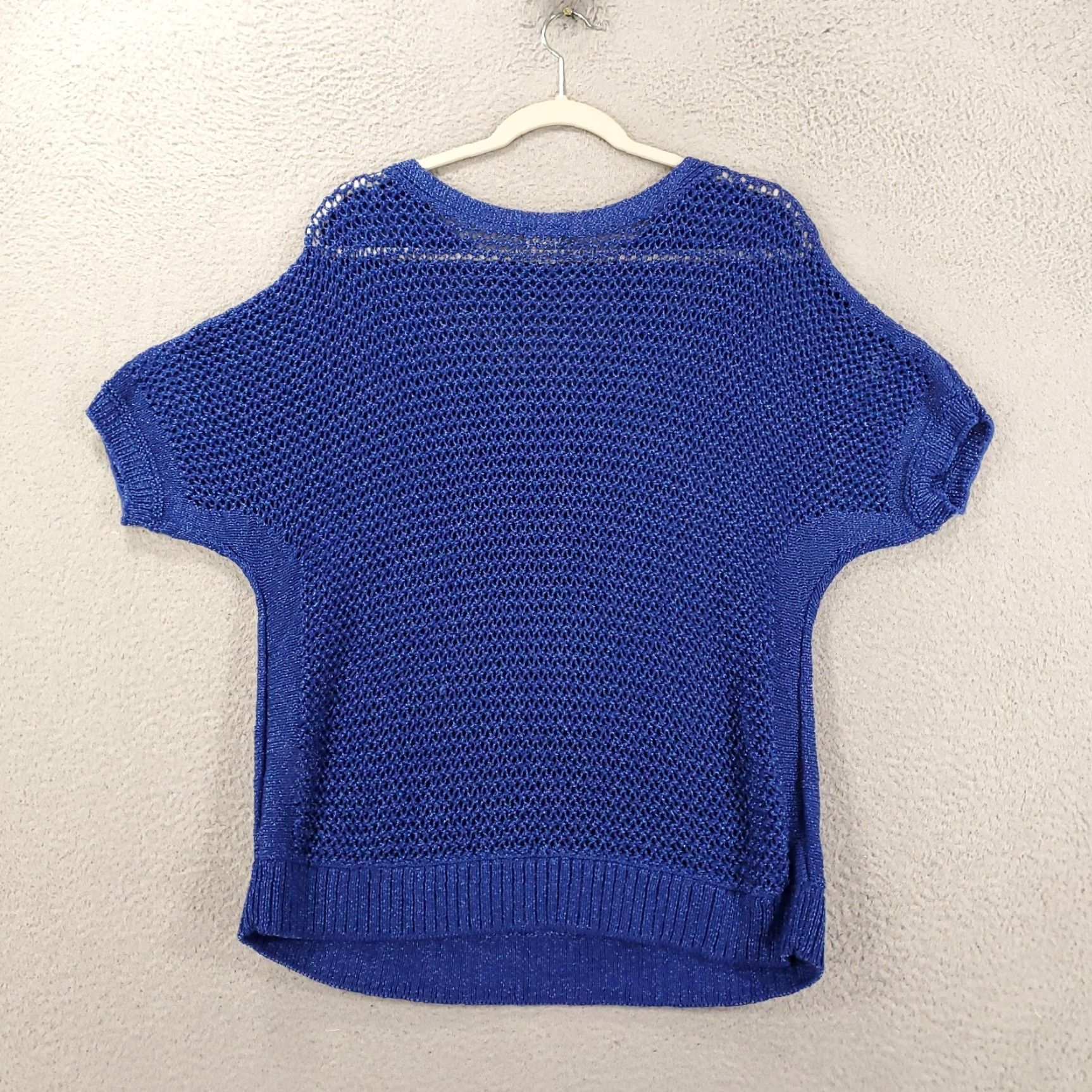 Vintage Chicos Sweater Womens XL Blue Open Knit Pullover Seed Chicos Size 3 Size XL / US 12-14 / IT 48-50 - 7 Thumbnail