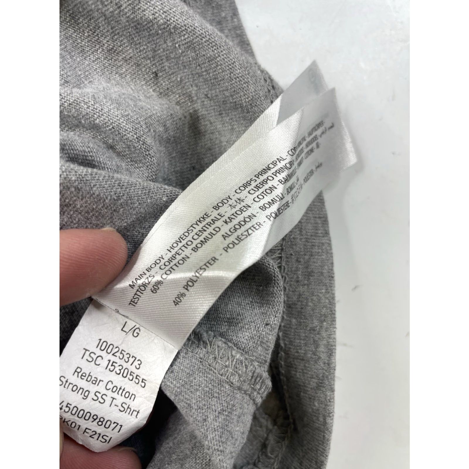 Ariat Ariat Men's Rebar Cotton Strong Gray Heathered Work T-Shirt Size Large Gray ARIAT Rebar Cotton Work Shirt Mens Large Comfortable Crewneck Short Sleeve Size US L / EU 52-54 / 3 - 7 Thumbnail