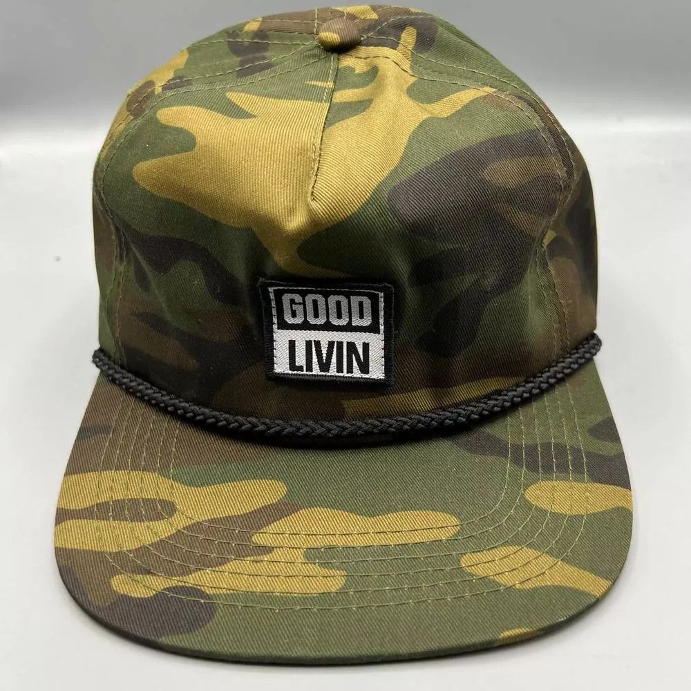 Goodlife Good Livin Hat Men Green Camouflage Skate Snap Back Cap Size ONE SIZE - 1 Thumbnail