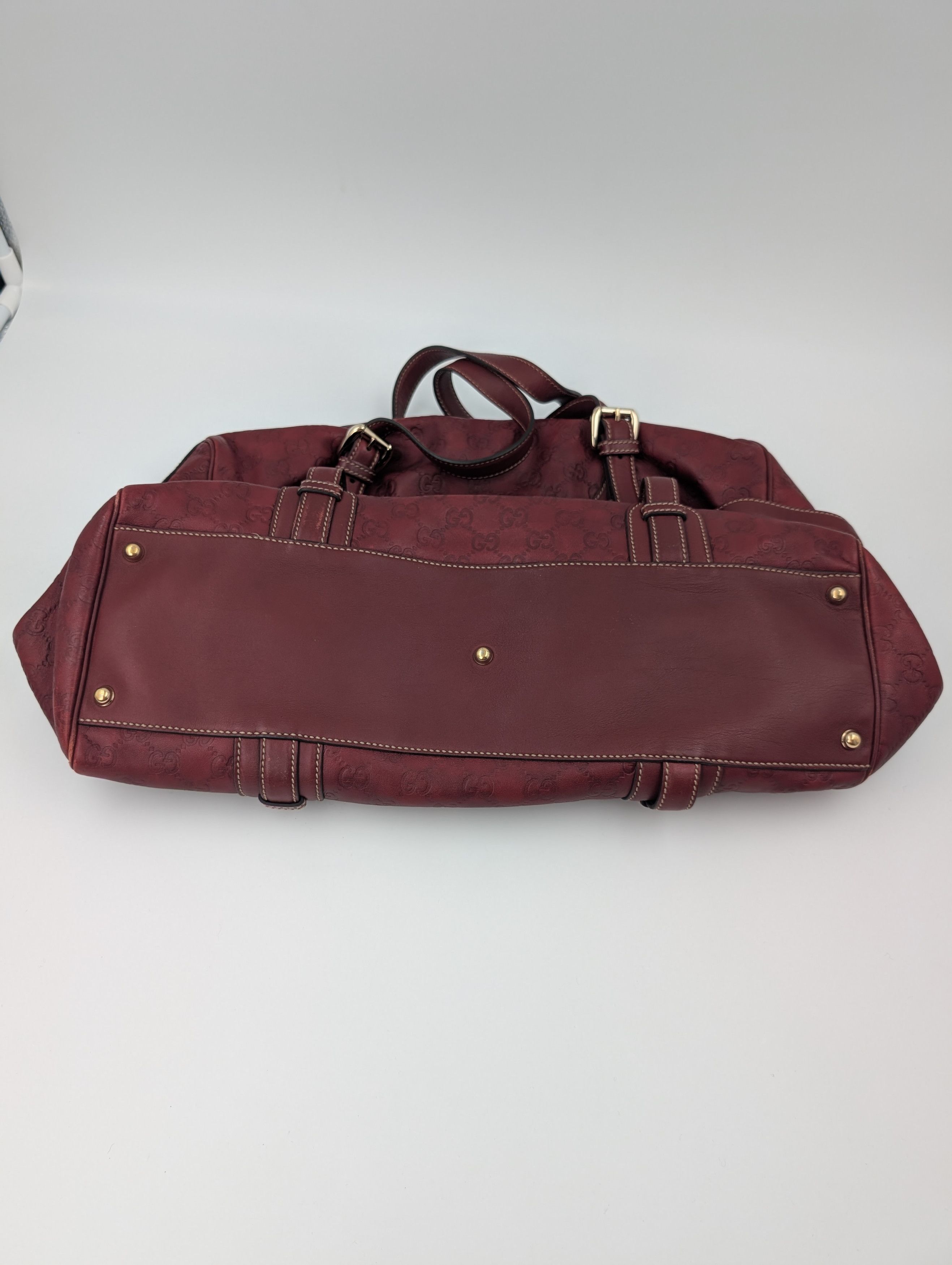 Gucci Gucci Burgundy Guccissima 85th Anniversary Boston Bag Size ONE SIZE - 10 Thumbnail
