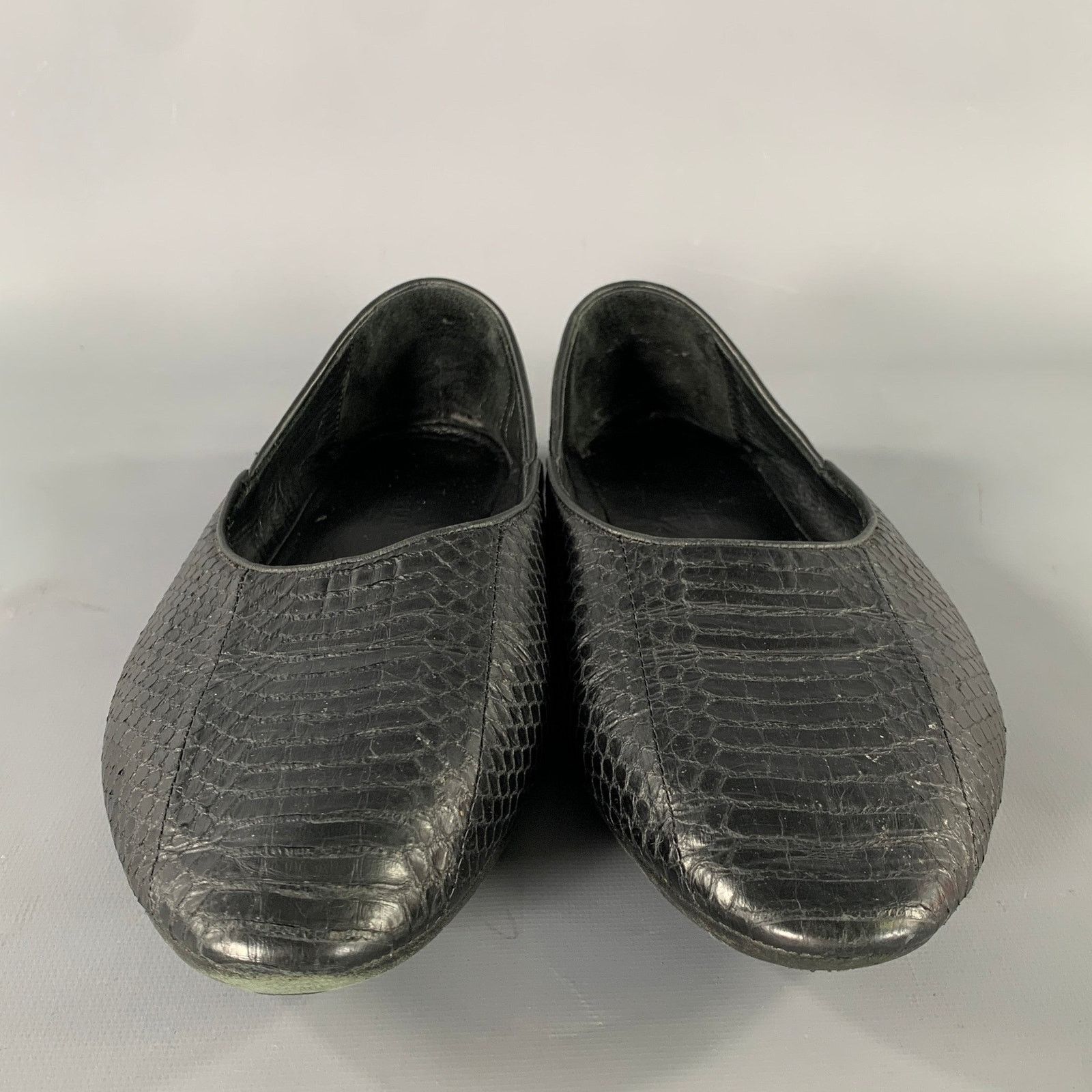Haider Ackermann HAIDER ACKERMANN Size 8 Black Snake Leather Loafers Size US 8 / IT 38 - 4 Thumbnail