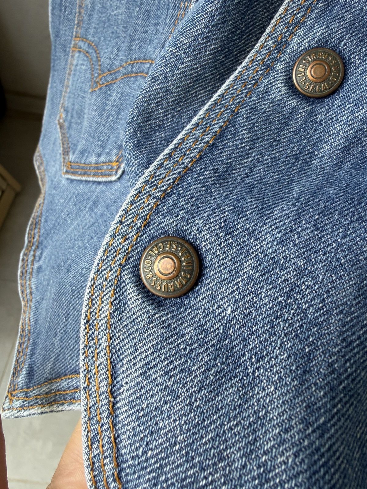Levi's Vintage Clothing Levi’s vest jeans vintage Size 46R - 12 Thumbnail